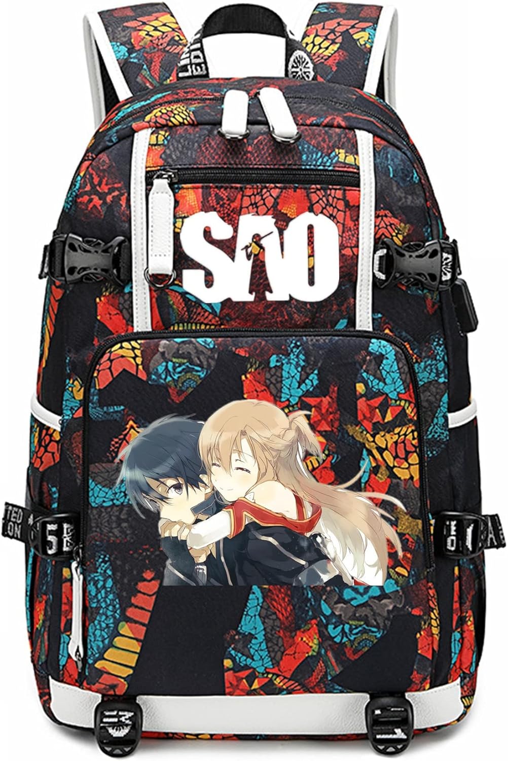 ISaikoy Anime Sword Art Online Backpack for School and Travel
