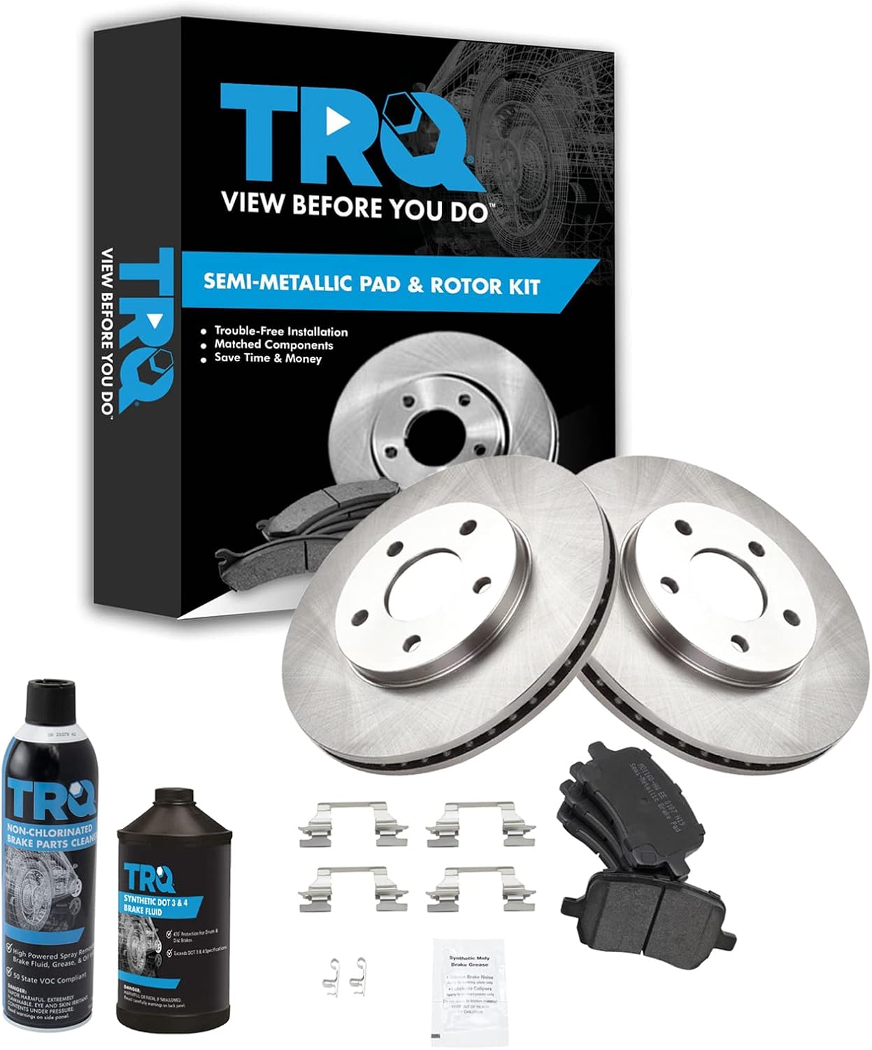 TRQ Front Brake Pad & Rotor Kit for 2006-2011 Chevrolet HHR