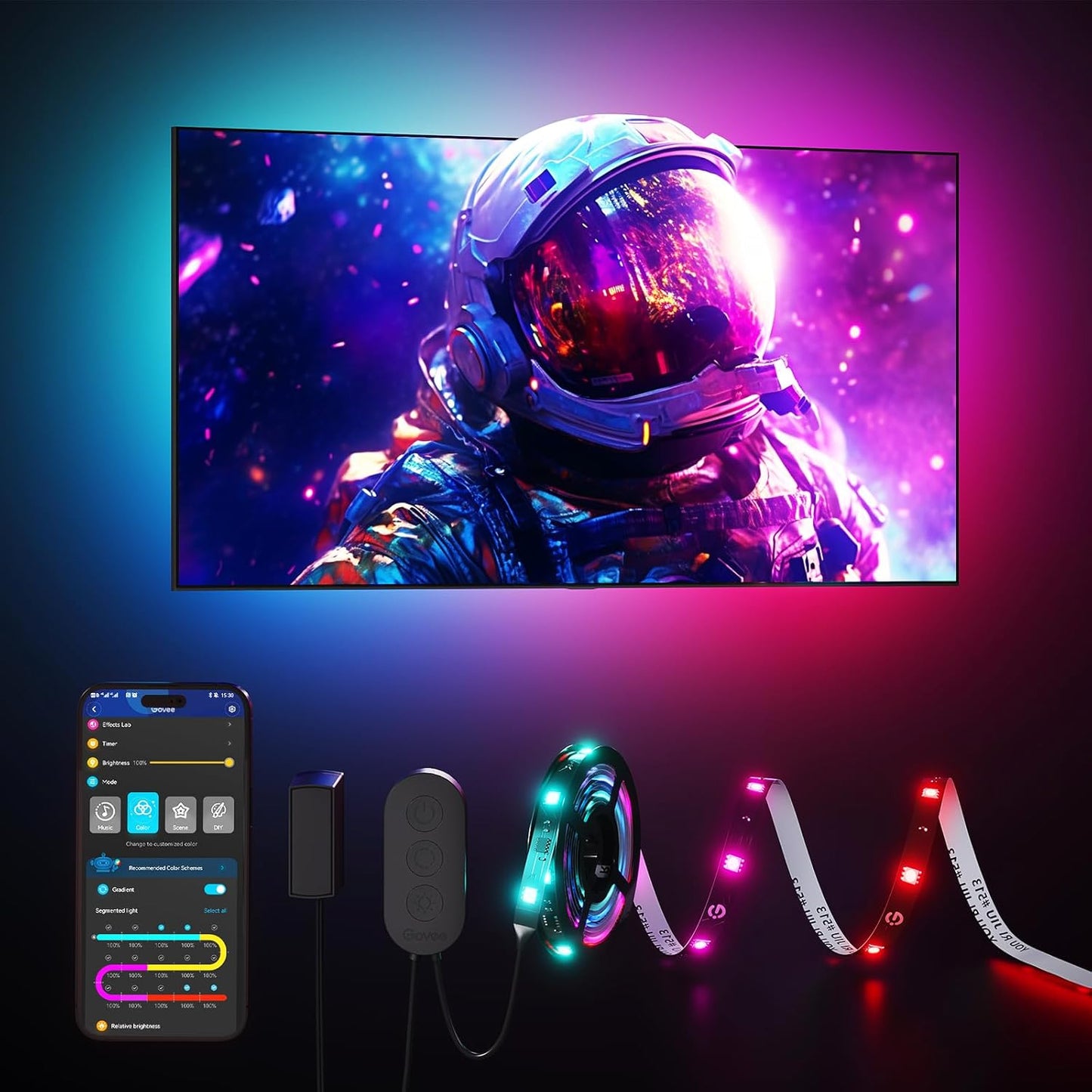 Enhance TV Viewing with Govee Smart RGBIC Backlight