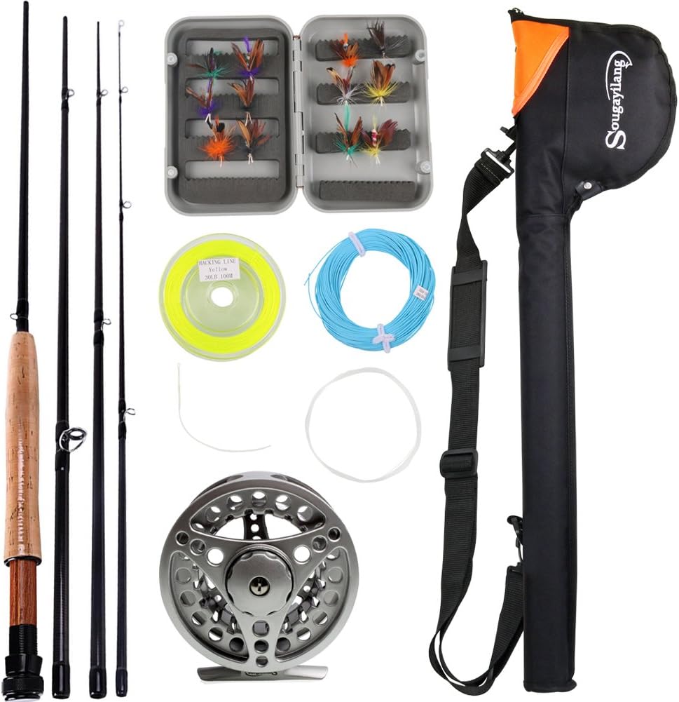 Sougayilang Fly Fishing Rod and Reel Combo Kit for All Anglers