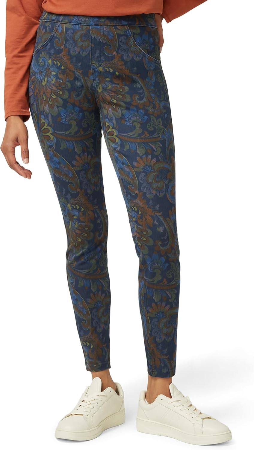 HUE Women's Ultra Soft High Waist Denim Leggings for Comfort