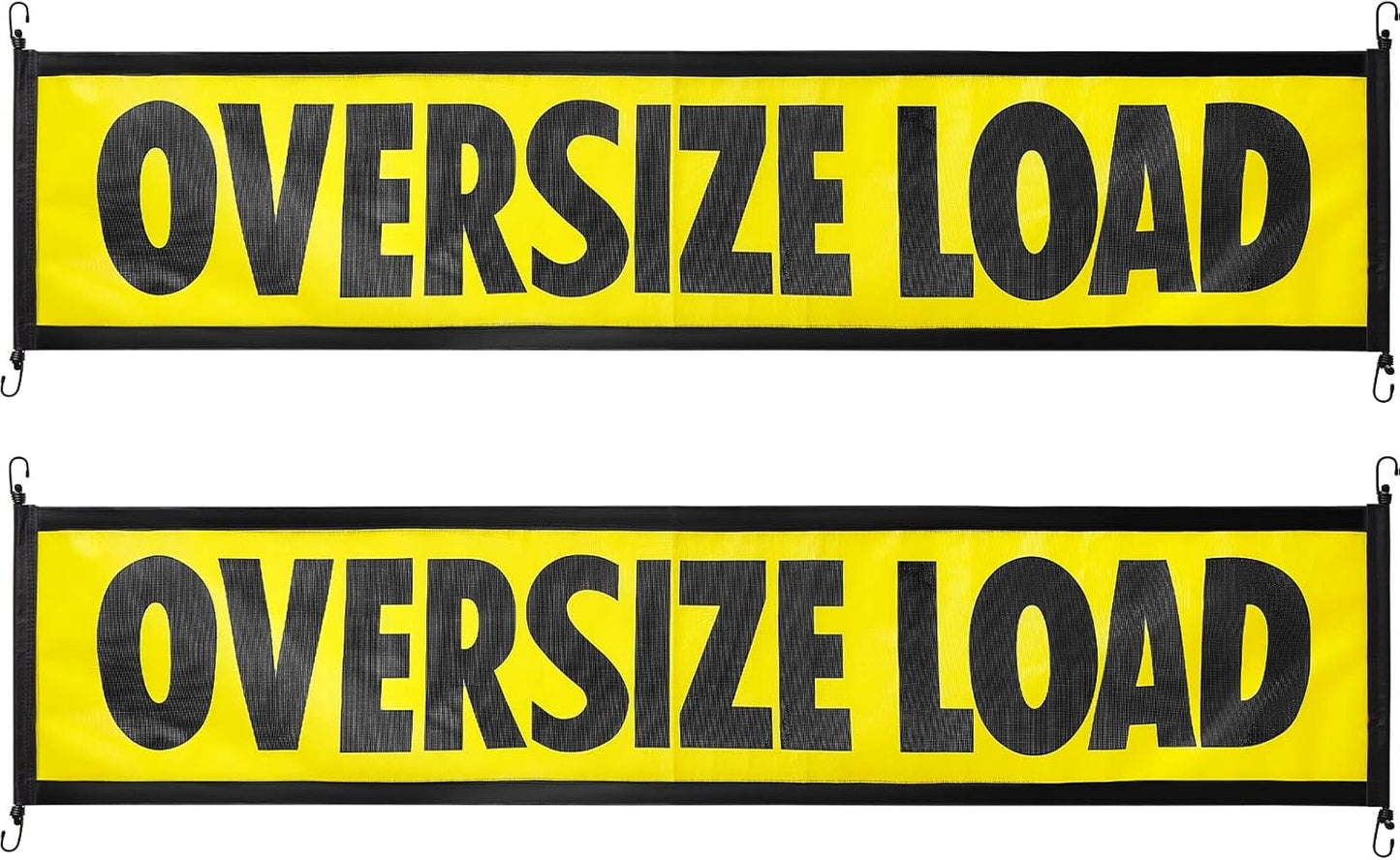 Oversize Load Signs for Trucks - Durable Yellow and Black Banners