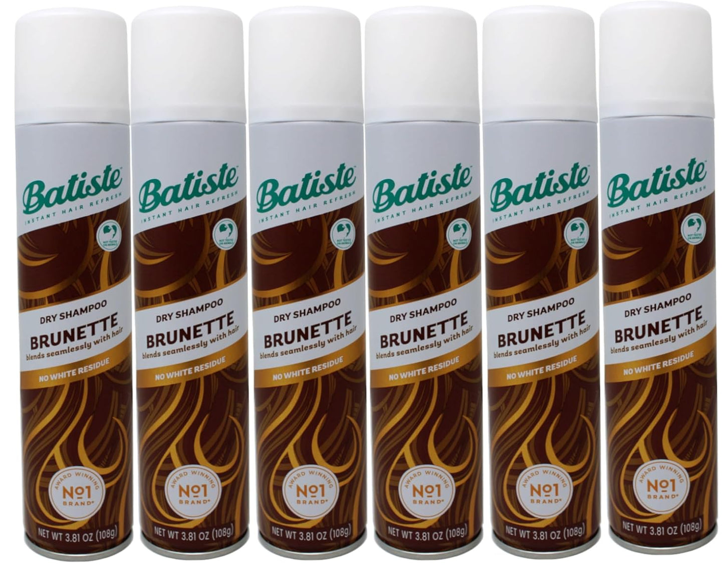 Batiste Dry Shampoo for Medium Brunette - 6 Pack for Fresh Hair