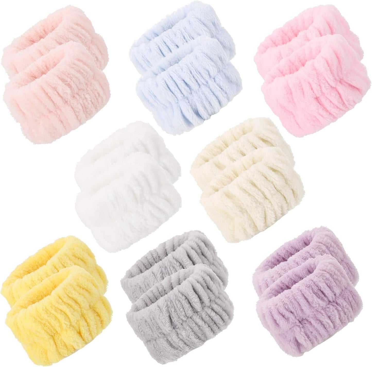 Prevent Arm Drips! BTYMS 16Pcs Women Face Wash Wristbands