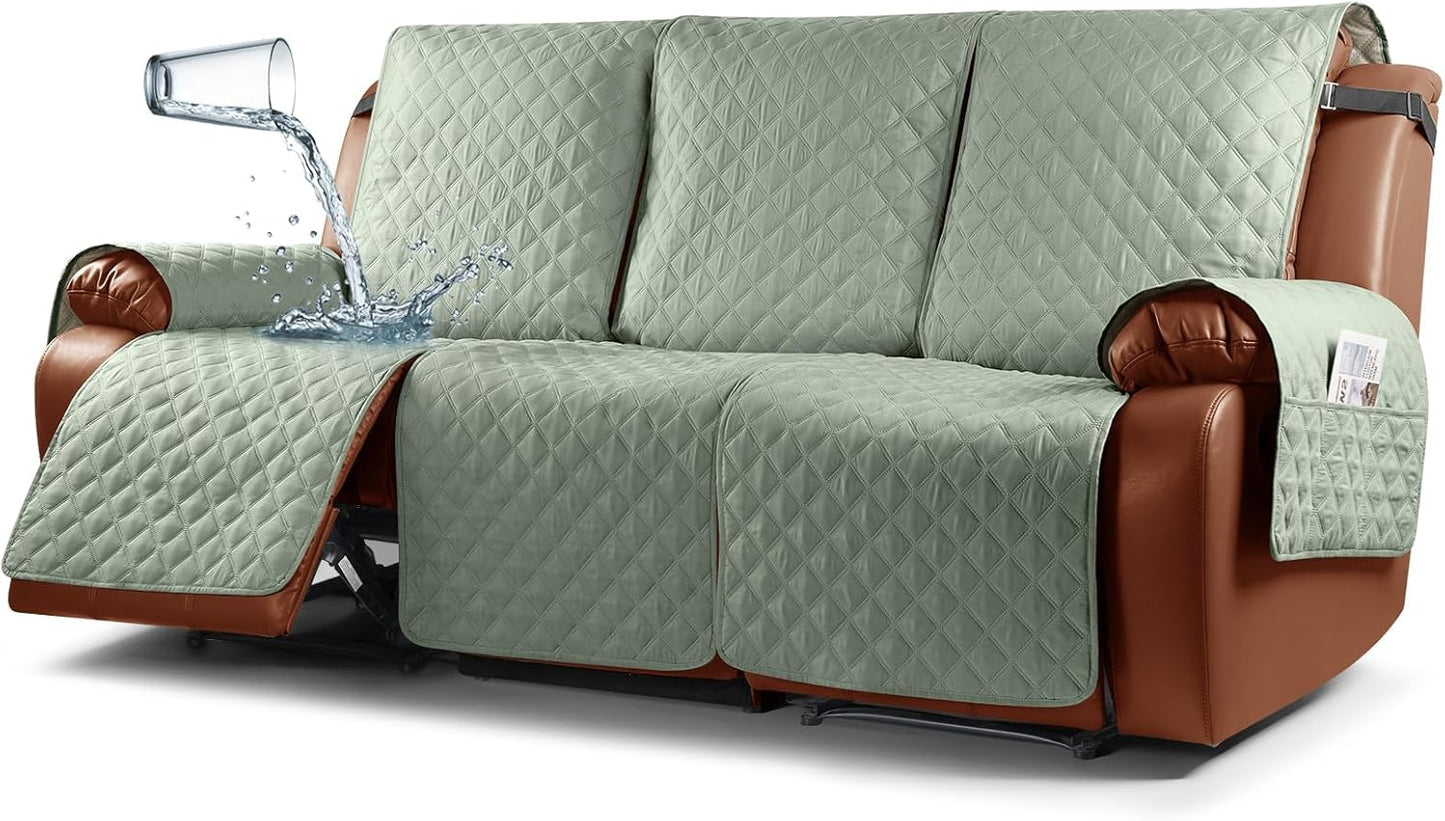 Ruaozz Waterproof Recliner Sofa Cover for 3 Seater Couches