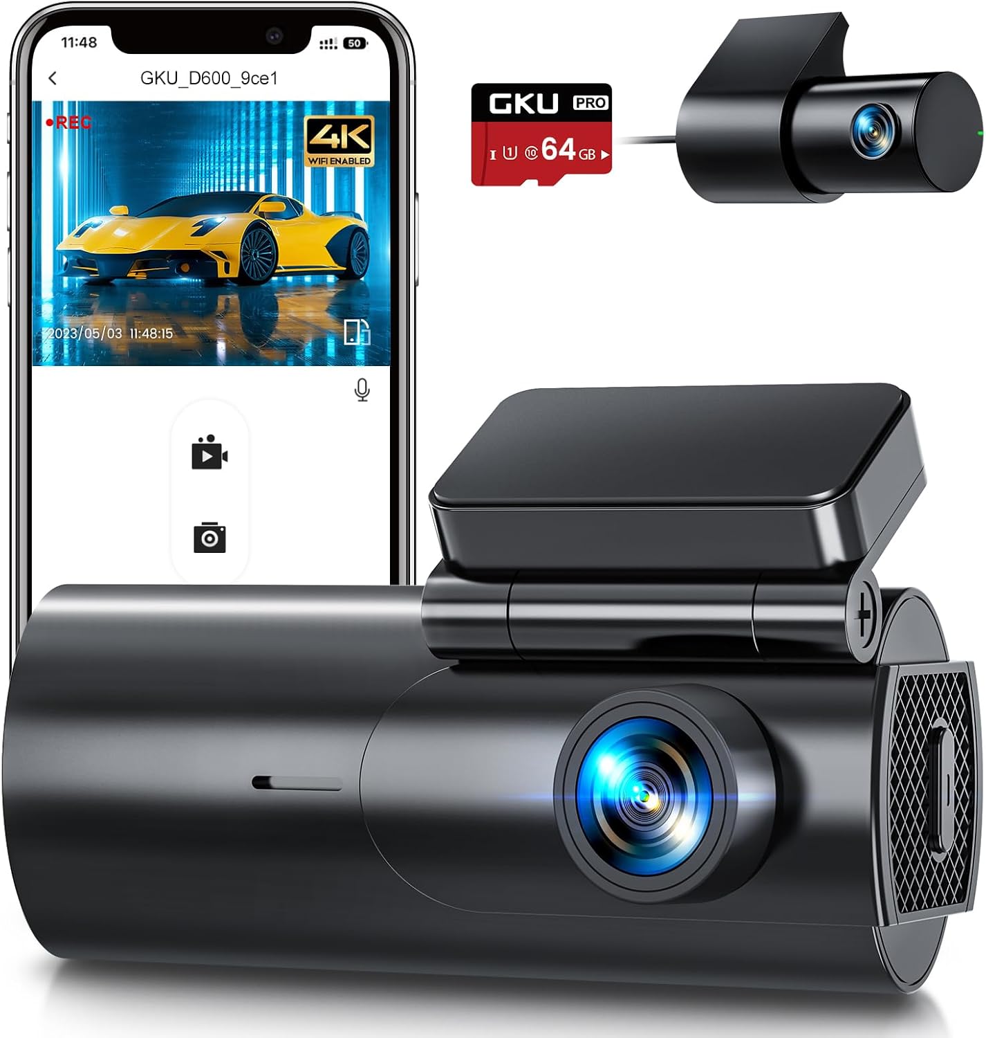 Ultimate Protection: GKU 4K Dual Dash Cam