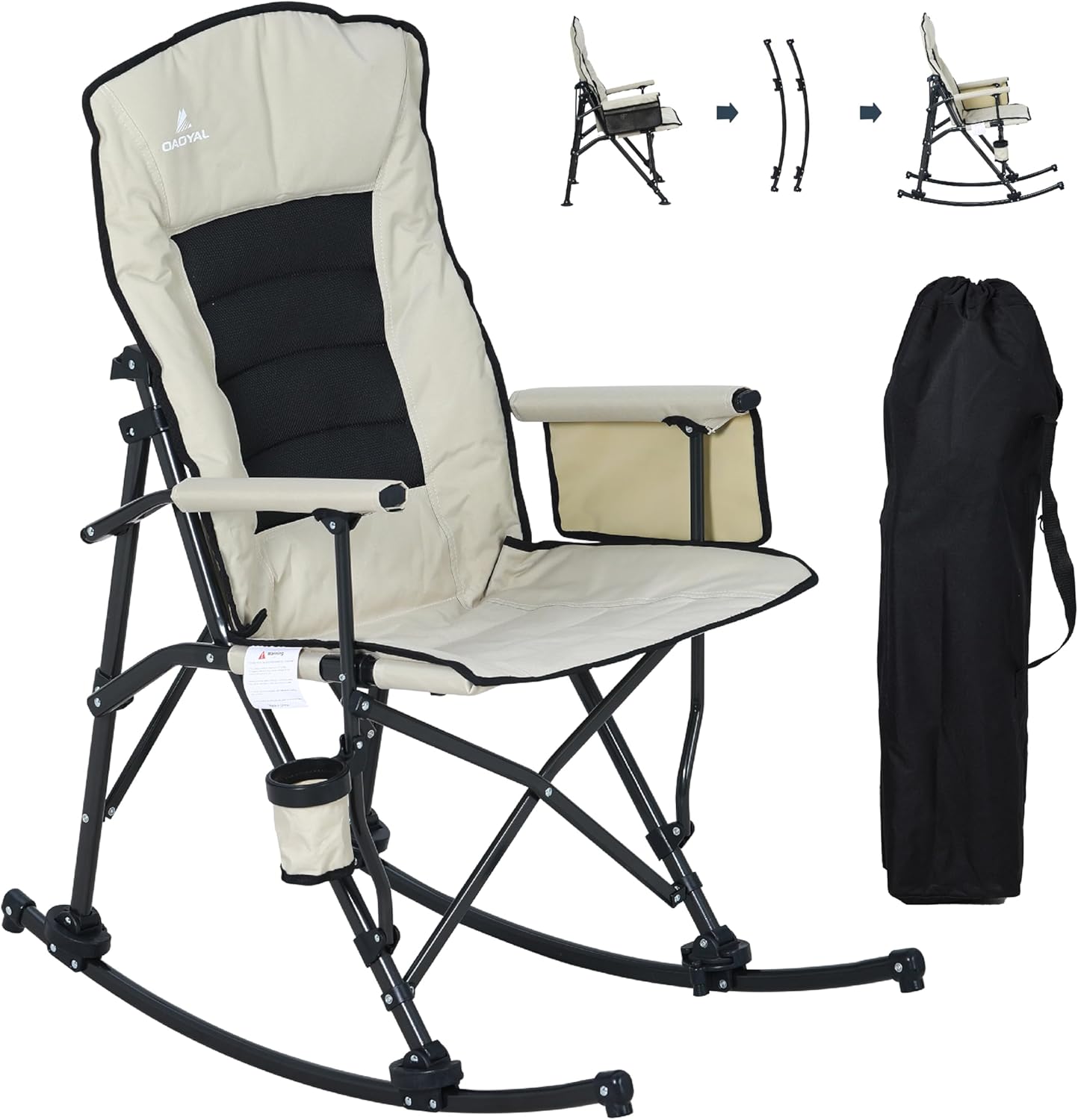 Oversized Folding Rocking Camping Chair for Ultimate Relaxation