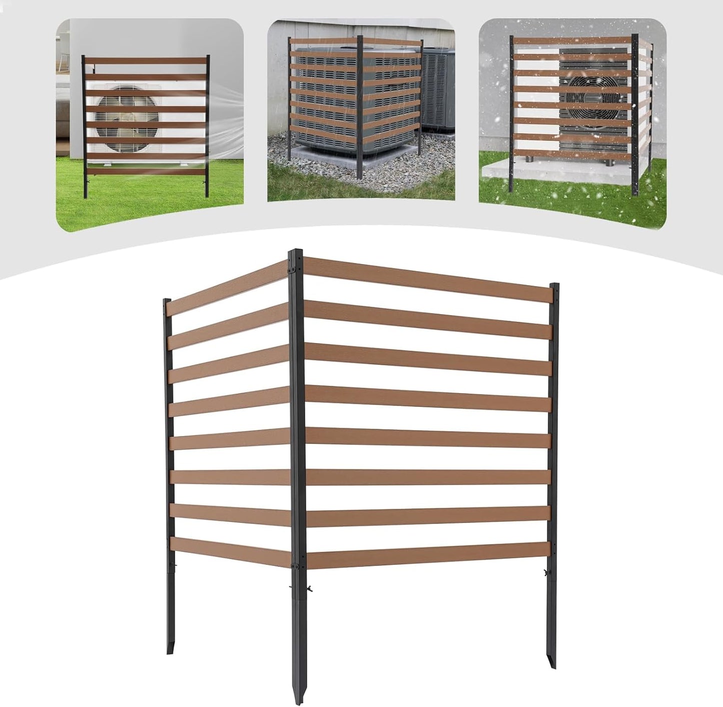 Outdoor AC Unit Privacy Screen - Stylish Air Conditioner Enclosure