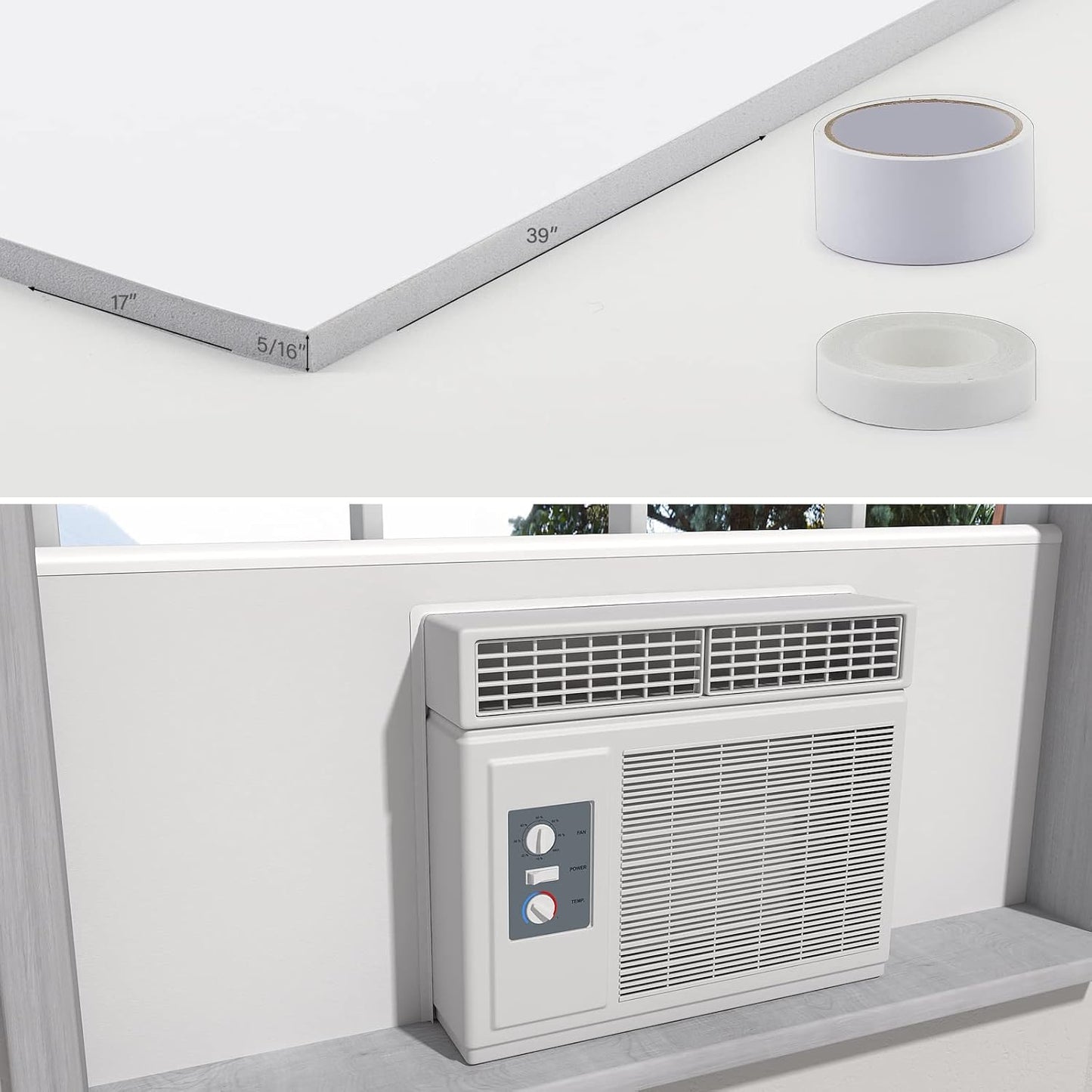 Insulated Window Air Conditioner Panel Kit - SZKXMJ