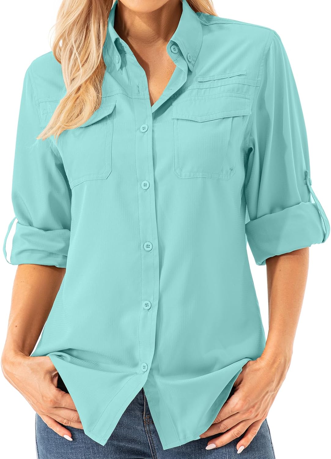 Womens UPF 50+ UV Sun Protection Long Sleeve Outdoor Shirts