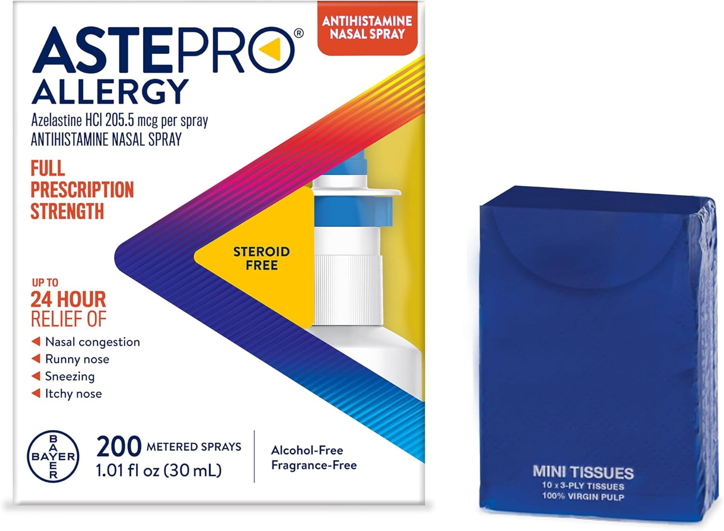 Azelastine HCI Nasal Spray Bundle for 24-Hour Allergy Relief