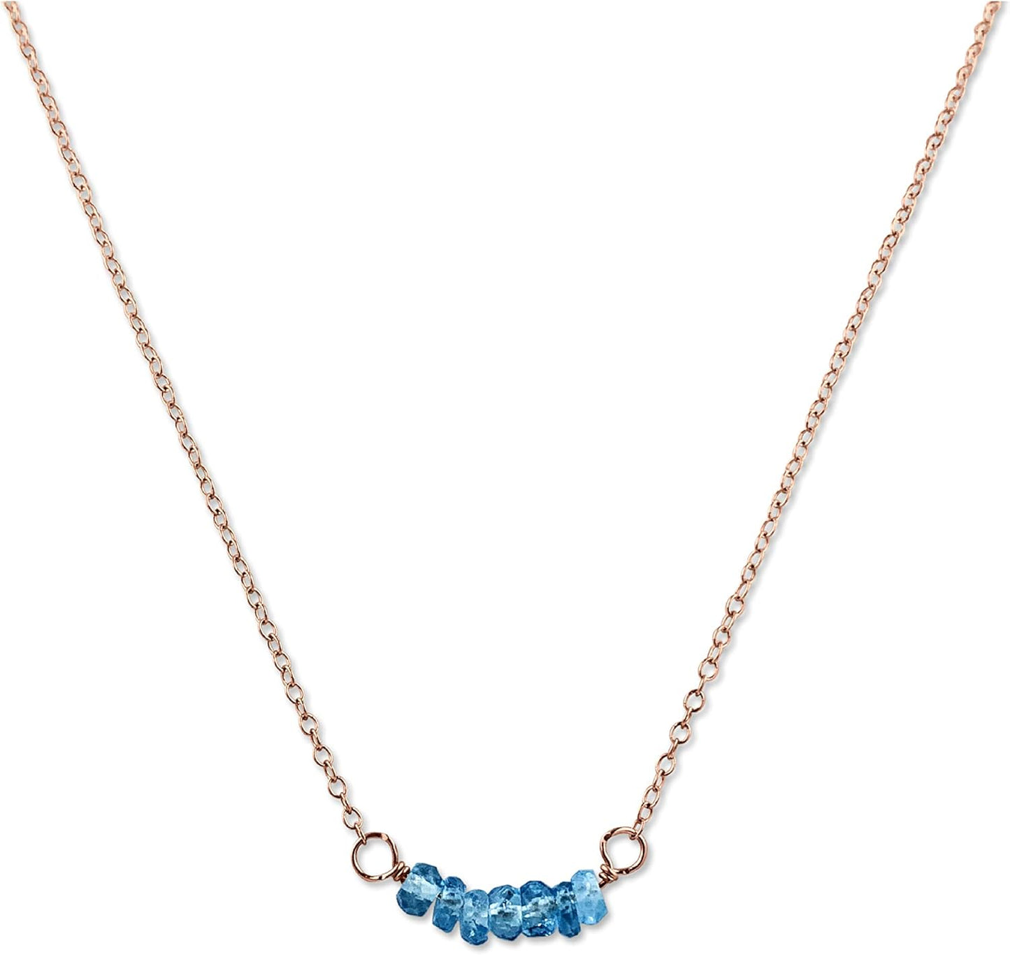 Personalized Birthstone Bar Necklace for Women and Girls