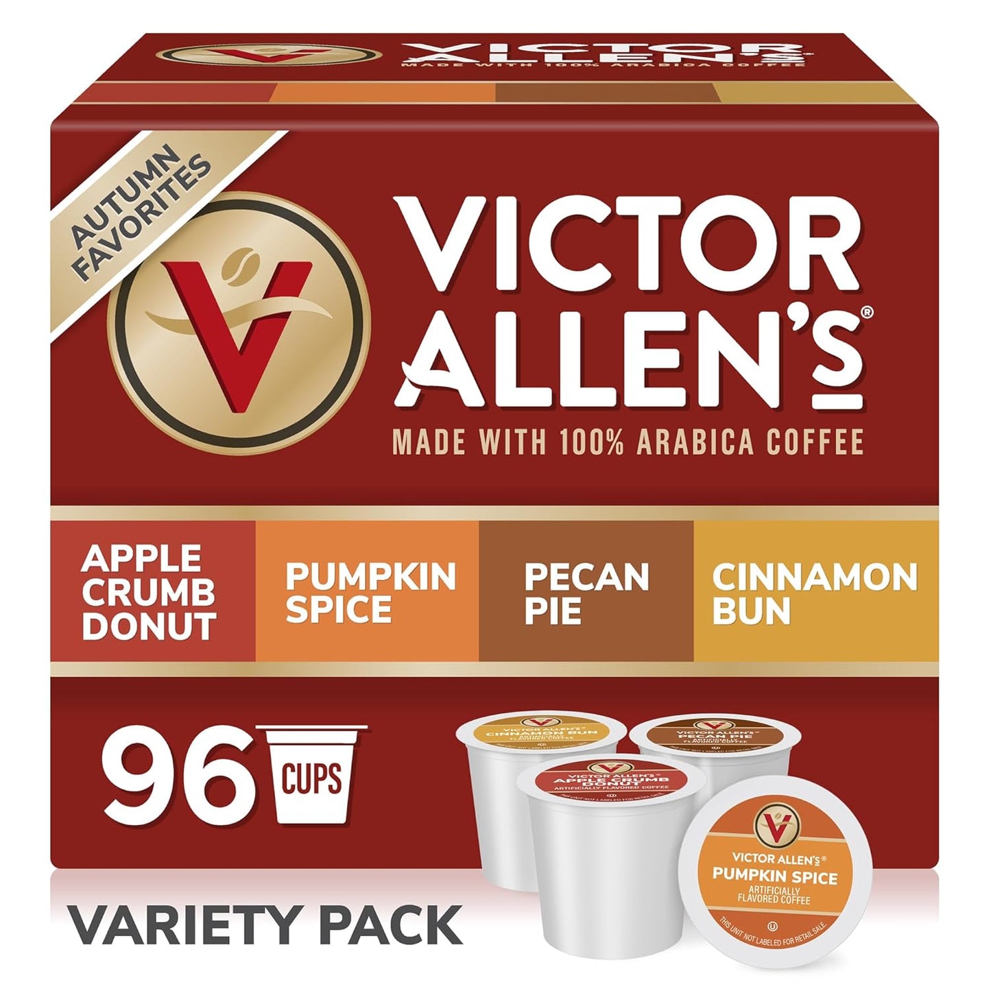 Victor Allen's Coffee Autumn Favorites Variety Pack - 96 Pods