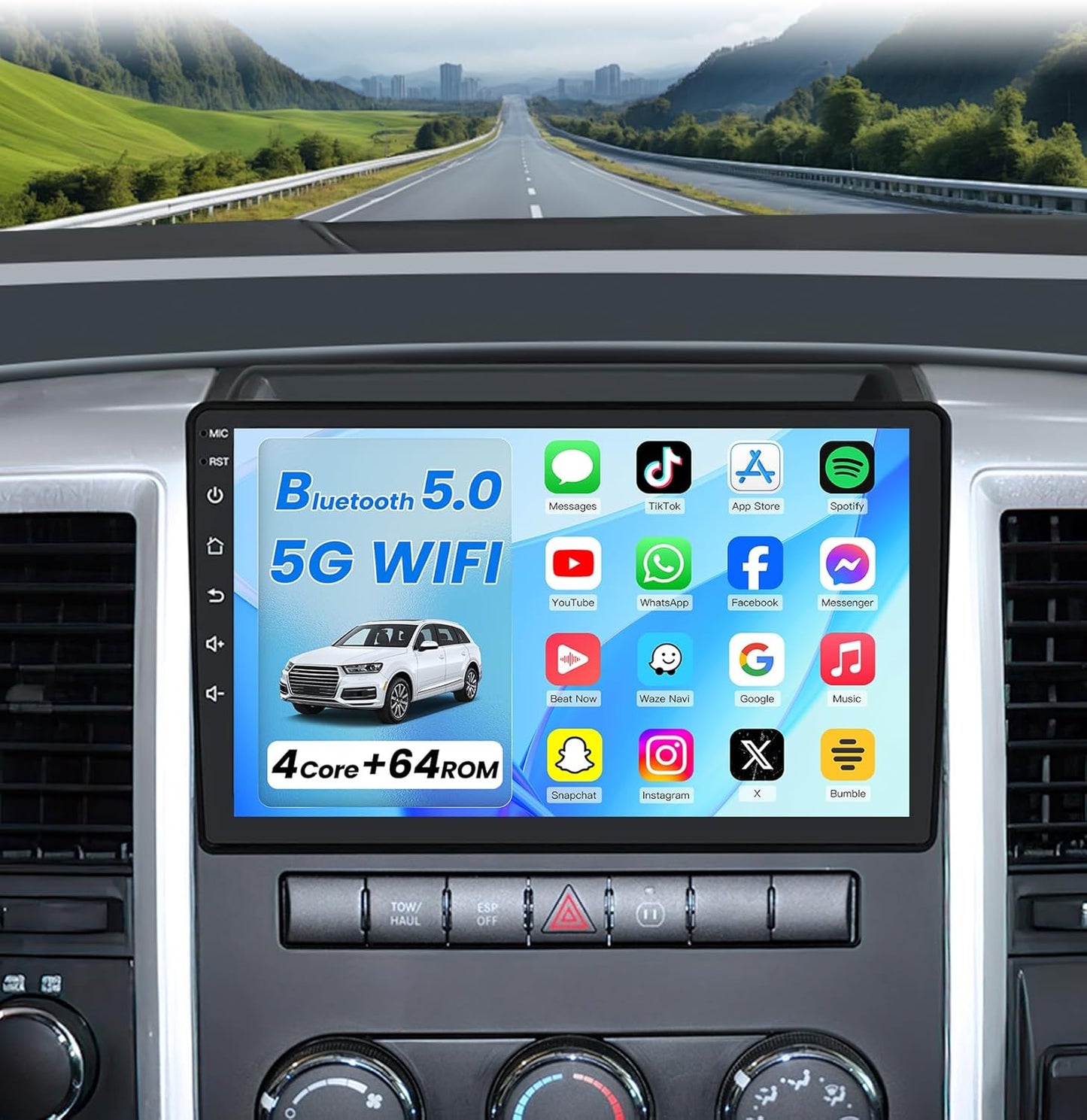 4Core 64ROM Car Radio Upgrade for Dodge RAM 1500 2500 3500
