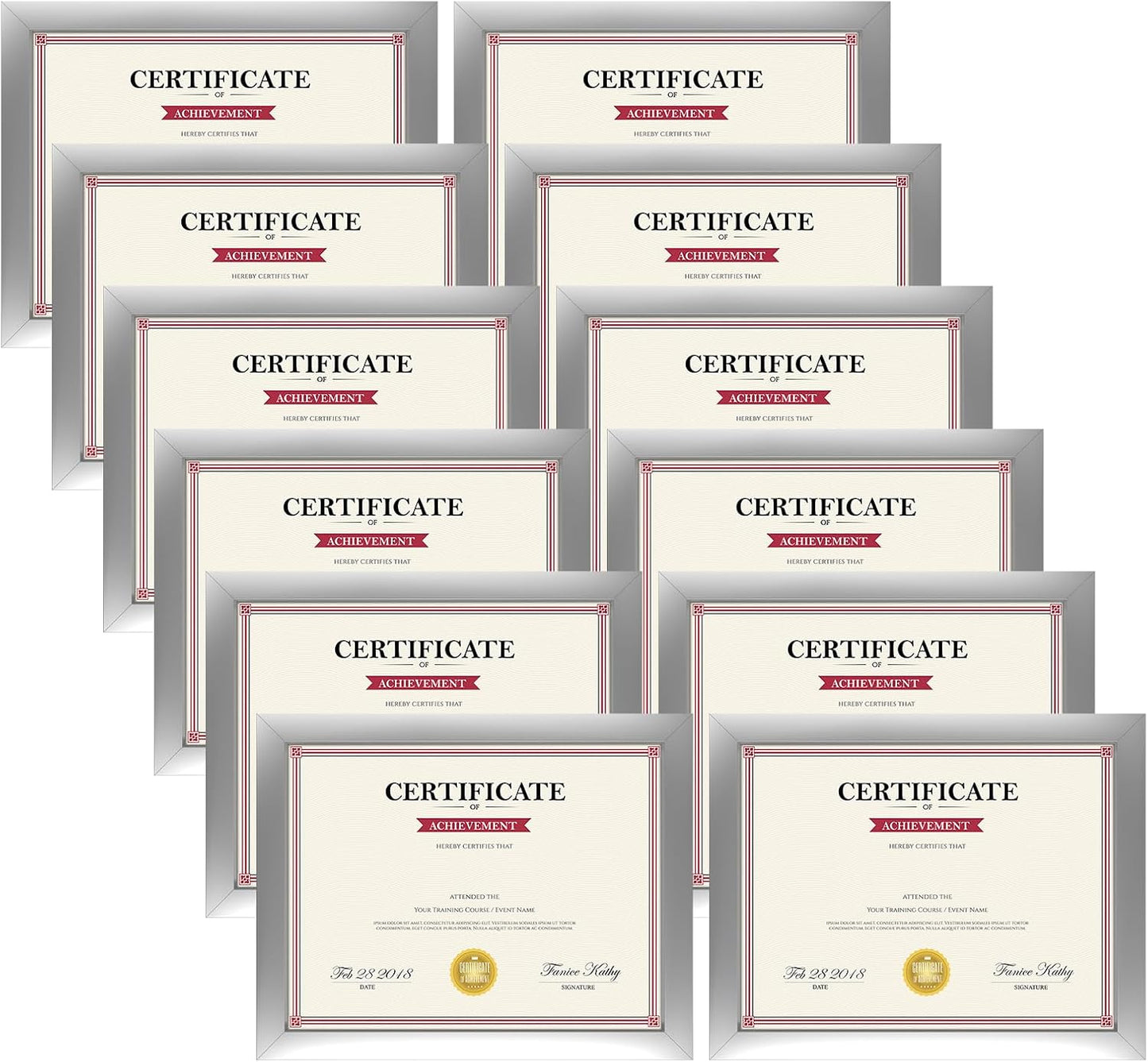 Elegant 8.5x11 Picture Frame Set of 12 for Stylish Displays