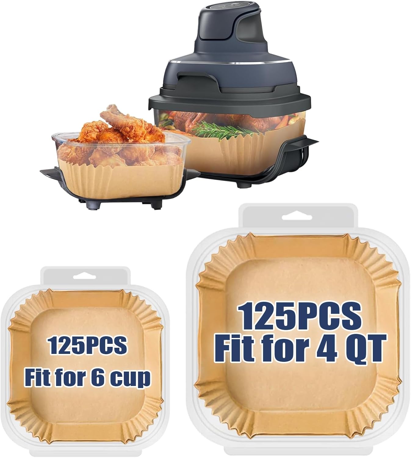 Ninja Crispi Air Fryer Liners: 250PCS Paper Liners for Effortless Cooking!