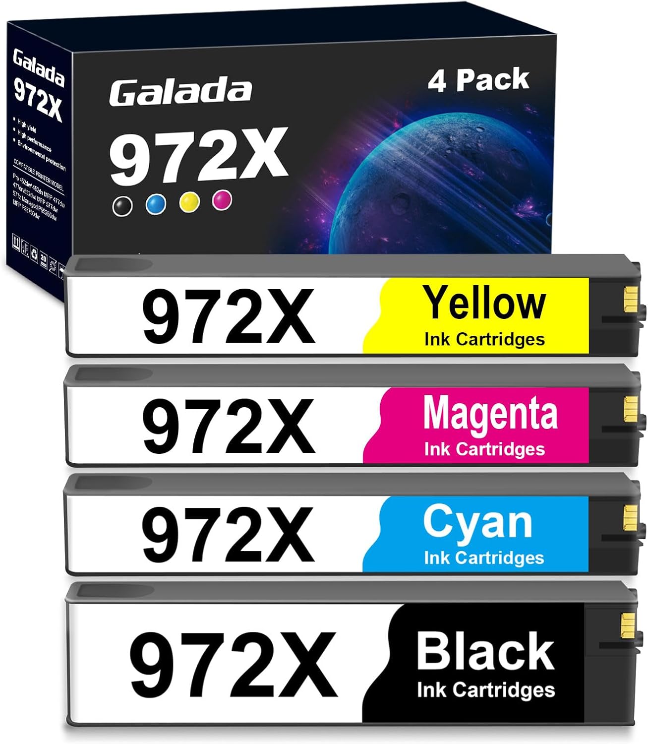 Remanufactured 972X Ink Cartridges for HP PageWide Printers