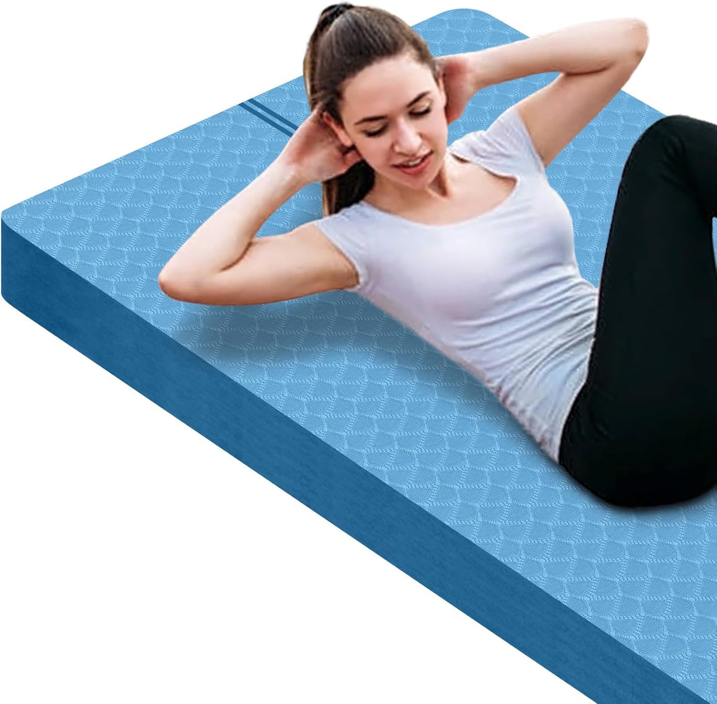 nuveti Large Exercise Mat - Extra Thick for Ultimate Comfort!