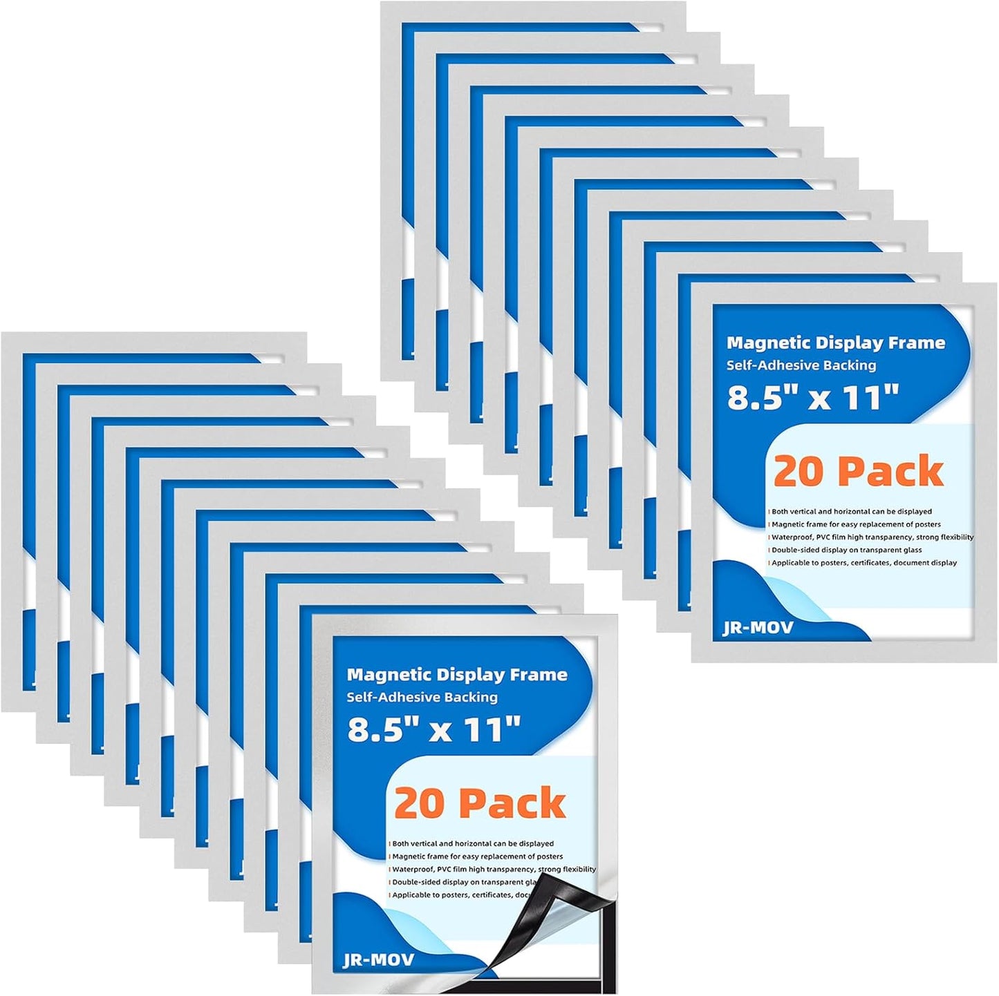 Magnetic Frames for Refrigerator - 20 Pack Double Sided Holders