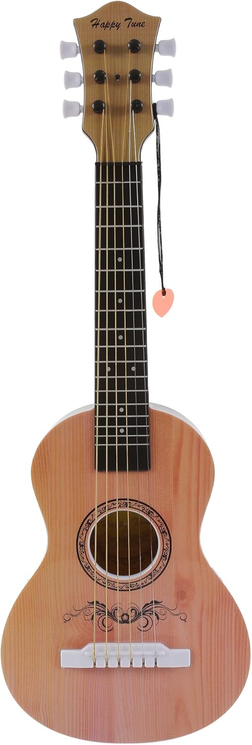 Kids 6 String Toy Guitar - Realistic Steel Strings - Beginner Practice Instrument