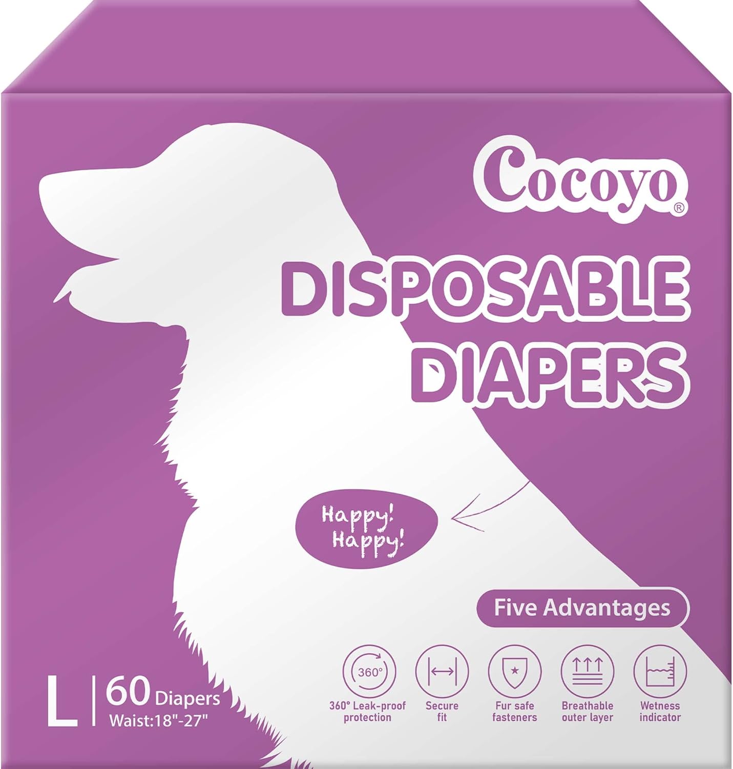 COCOYO Super Absorbent Female Dog Diapers