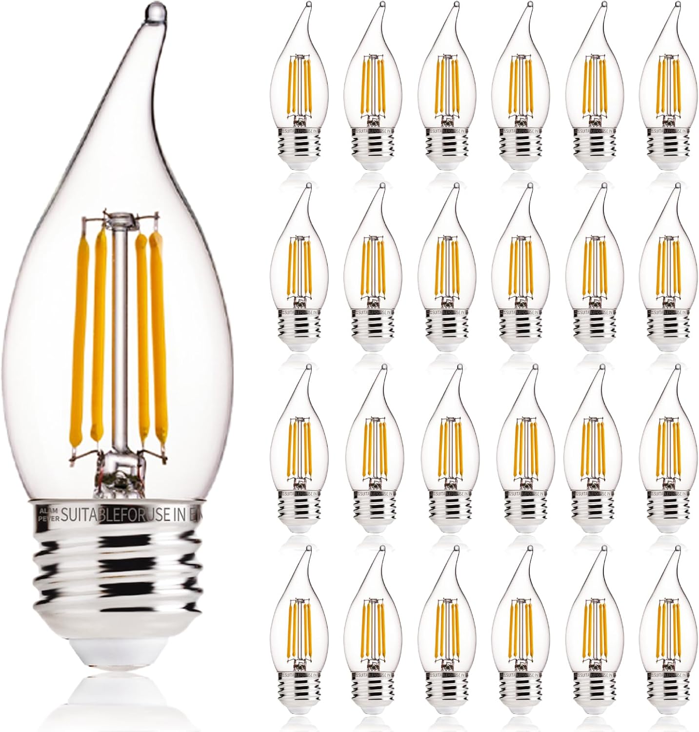 Dimmable CA11 Candelabra LED Light Bulb for Chandelier Use