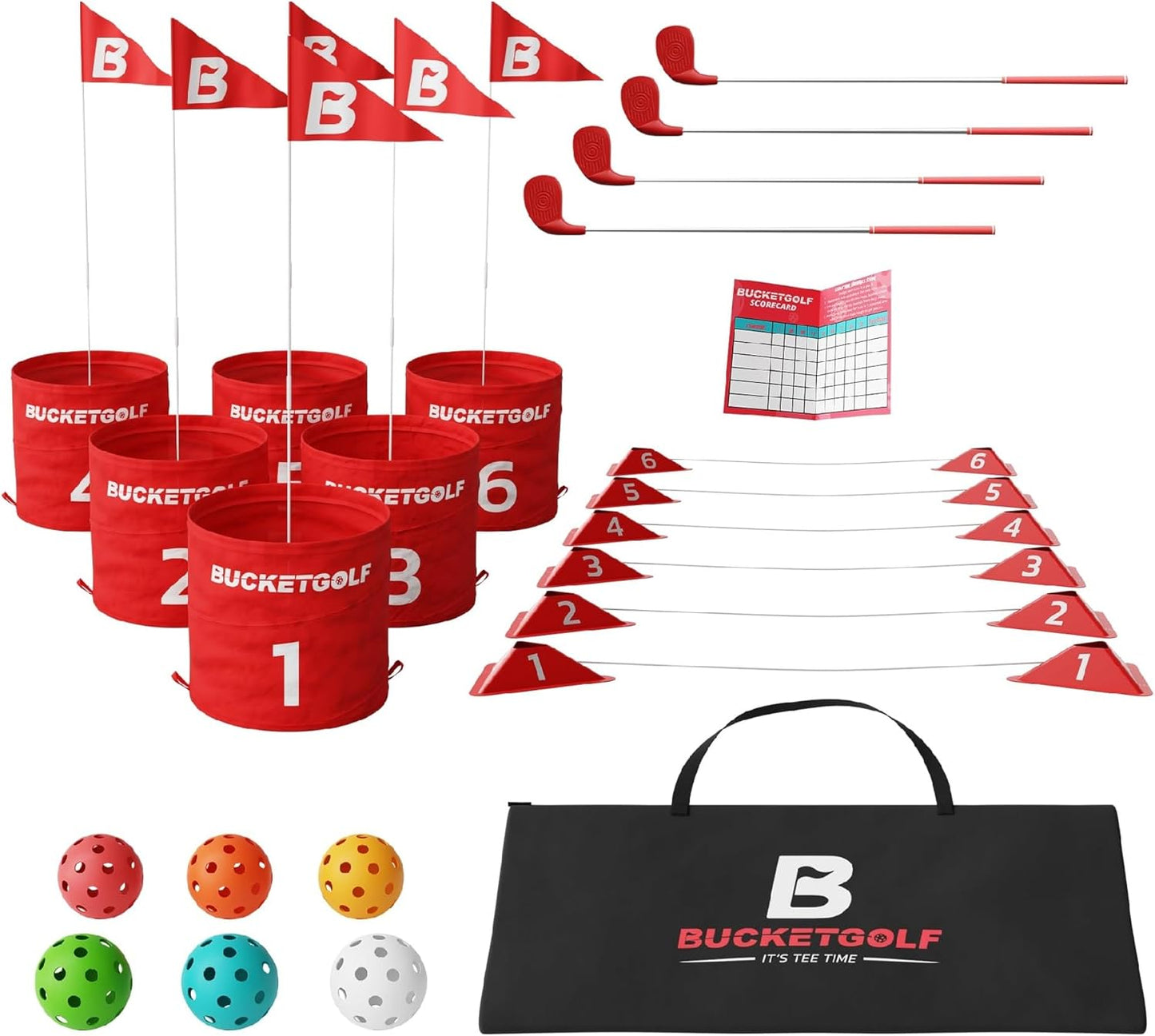 Bucket Golf Game 6 Hole Bundle - Ultimate Backyard Fun for All