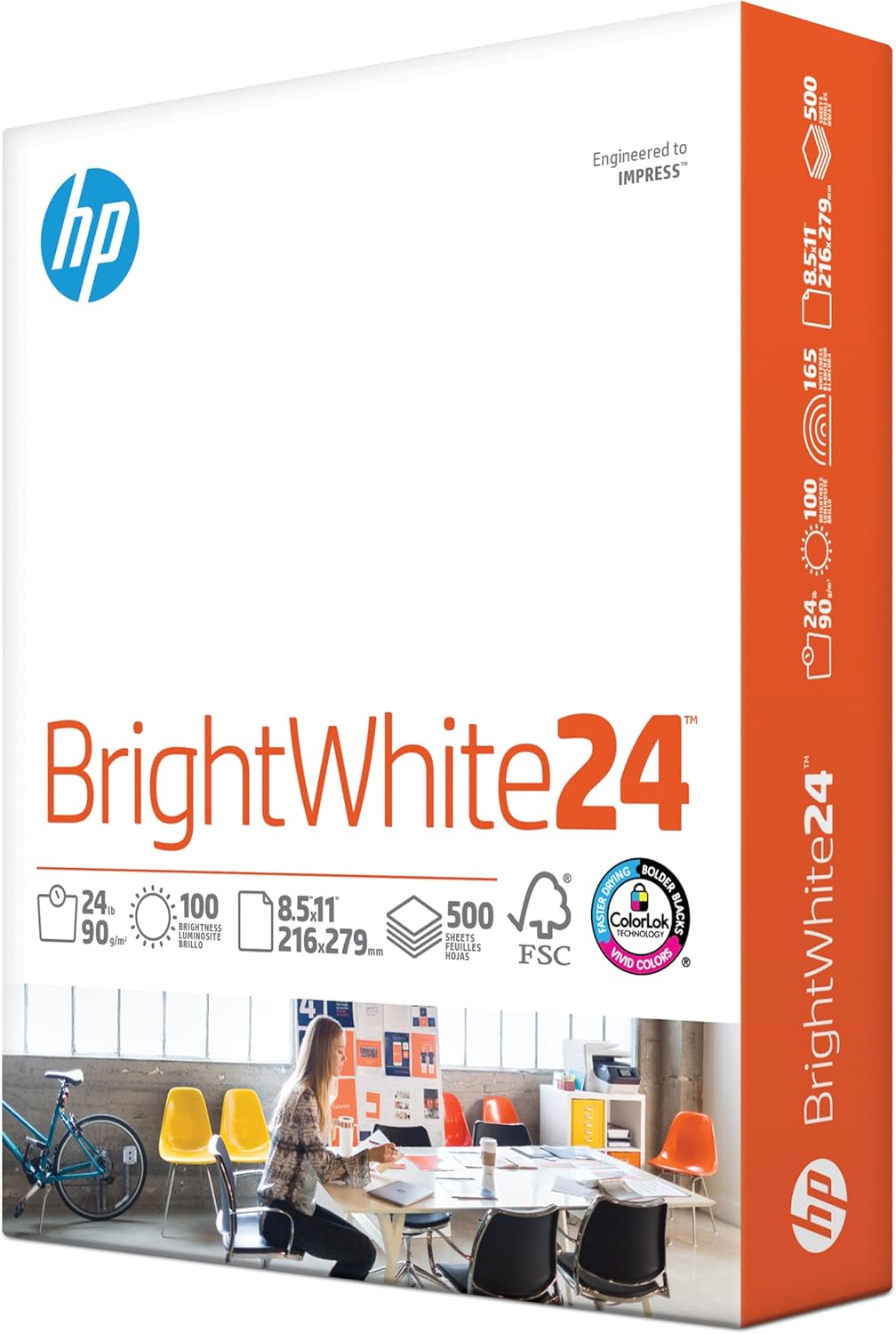 BrightWhite 24 lb | 100 Bright | USA Made | FSC Certified