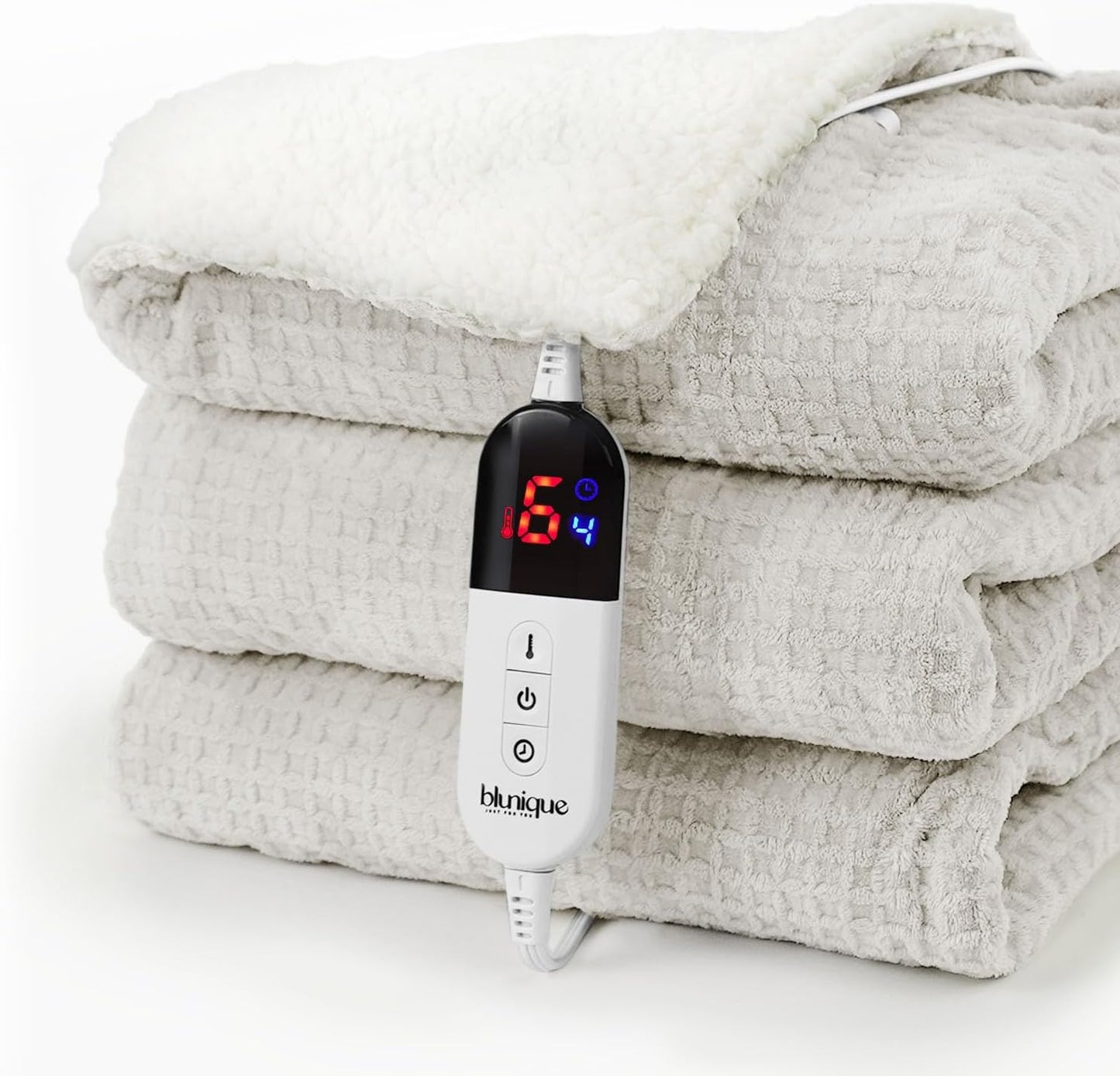 Heated Blanket Electric Throw Waffle for Cozy Warmth and Safety