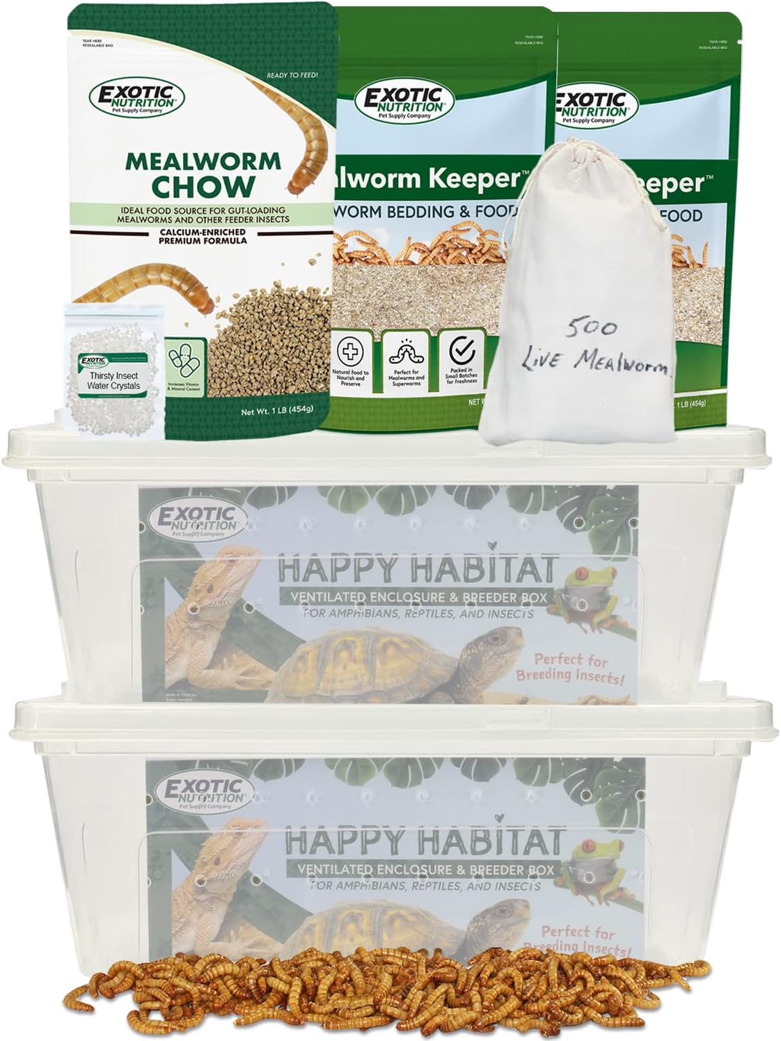 Mealworm Breeder Kit for Breeding Live Feeder Worms at Home