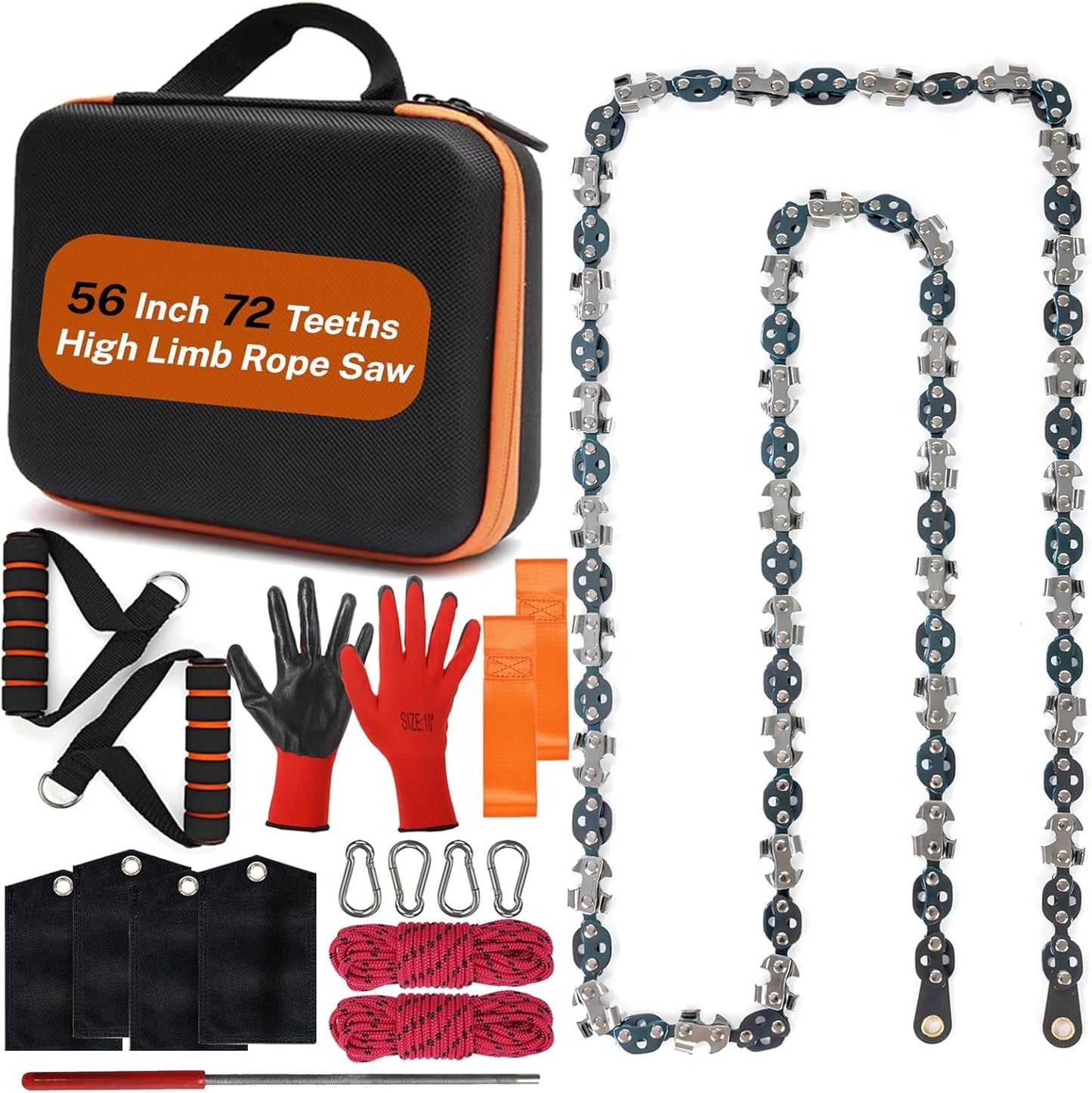56 Inch High Limb Rope Saw with 72 Sharp Teeth for Easy Cutting