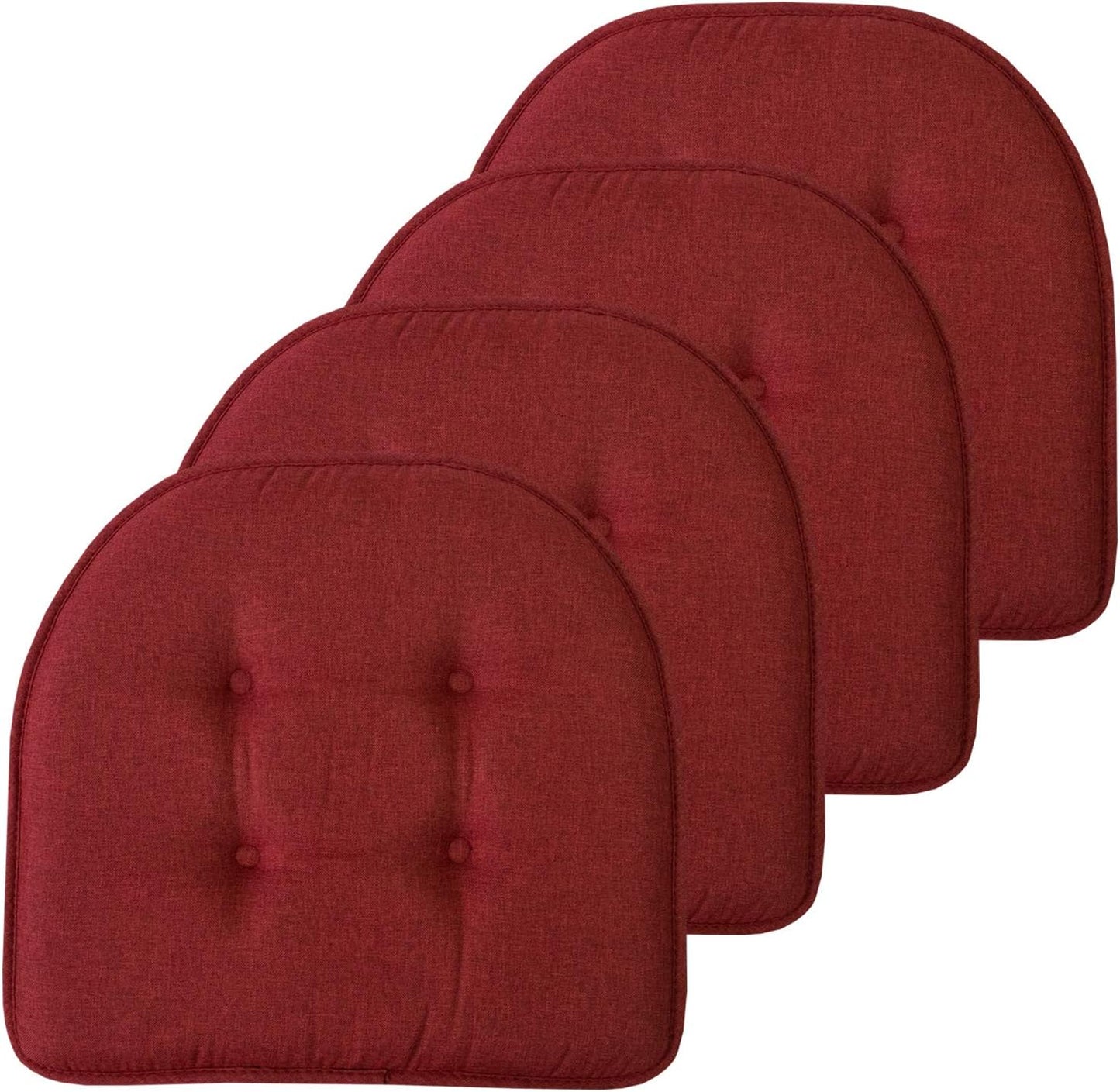 Sweet Home Collection Memory Foam Chair Cushion U-Shaped 4 Count