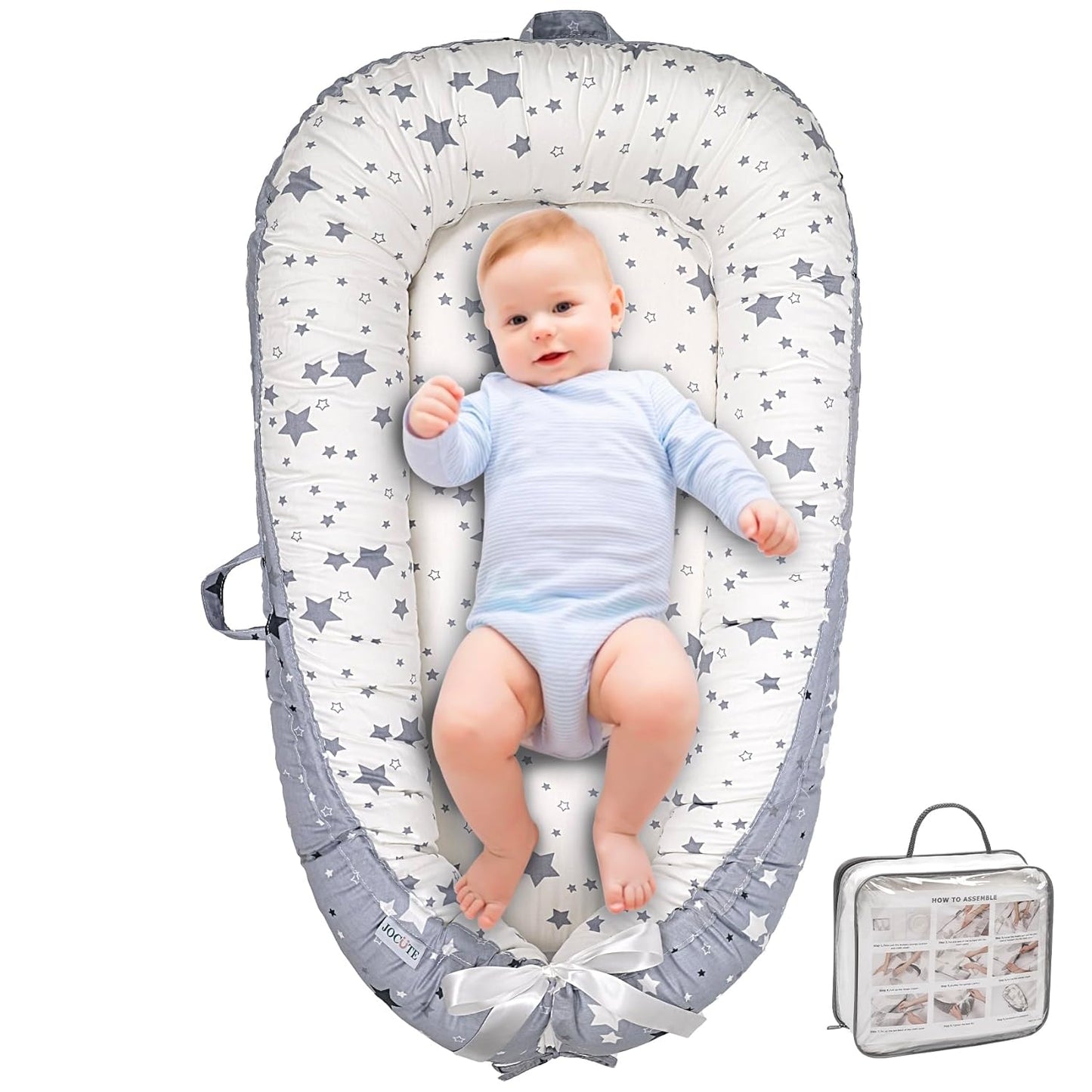 Baby Lounger, Ultra Breathable Cotton Soft Infant Floor Seat