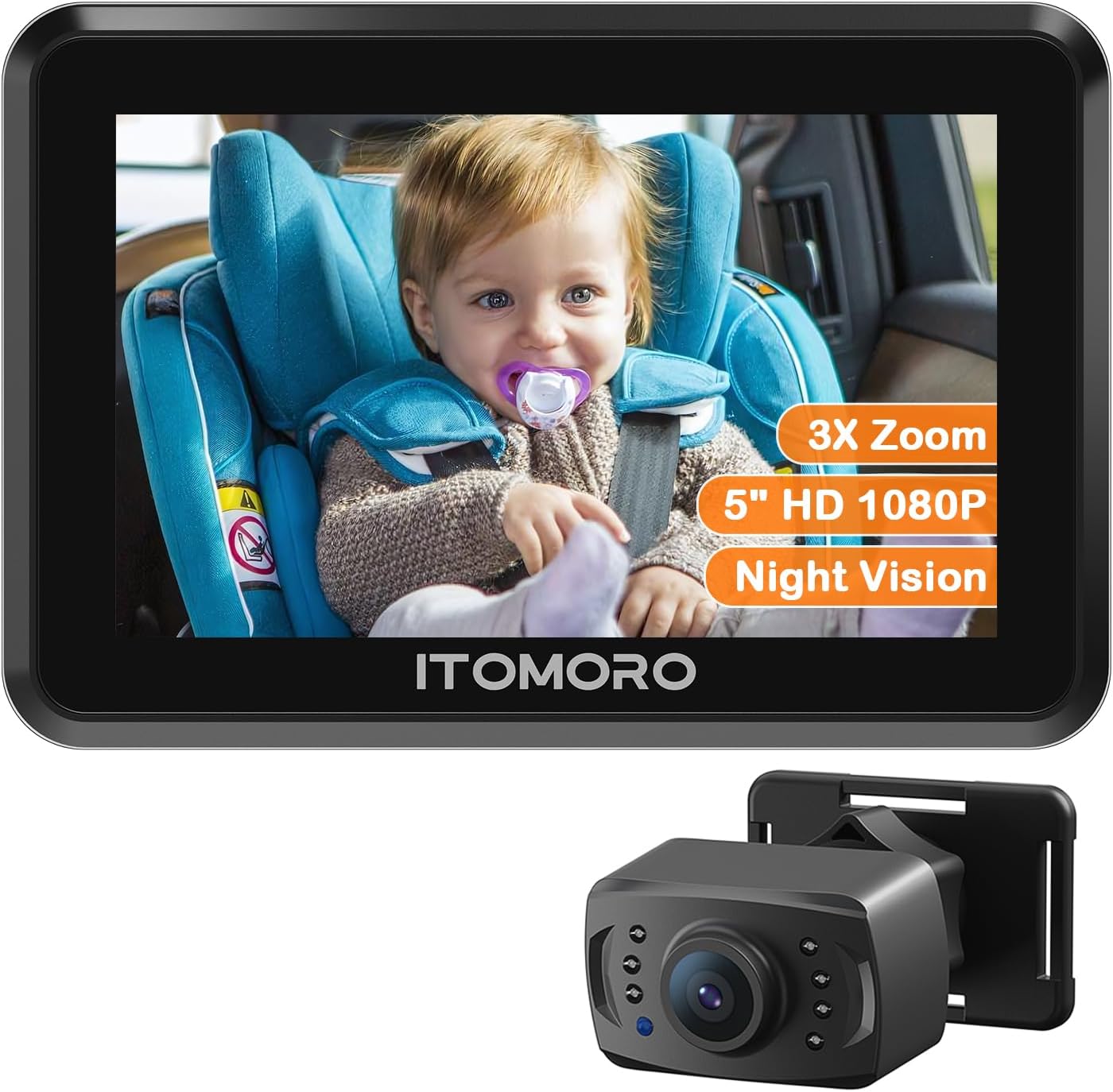 Itomoro Baby Car Camera: 1080P IR Night Vision