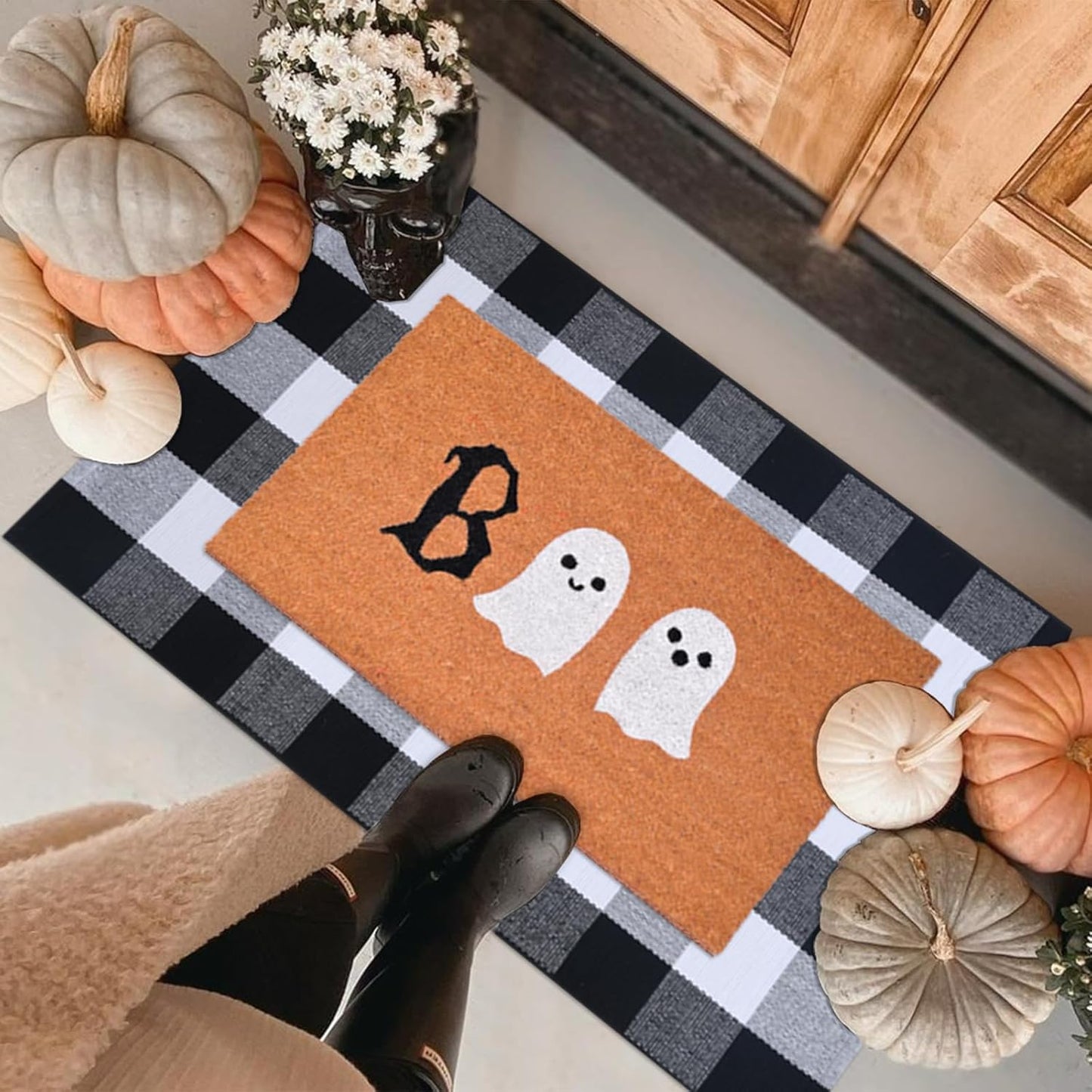 Halloween Door Mat Combo Set for Festive Autumn Decor
