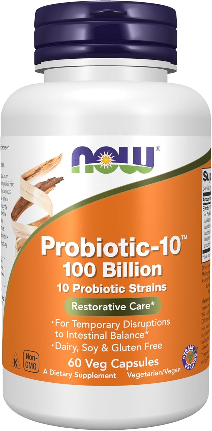 NOW Foods Probiotic-10TM 100 Billion with 10 Strains for Balance