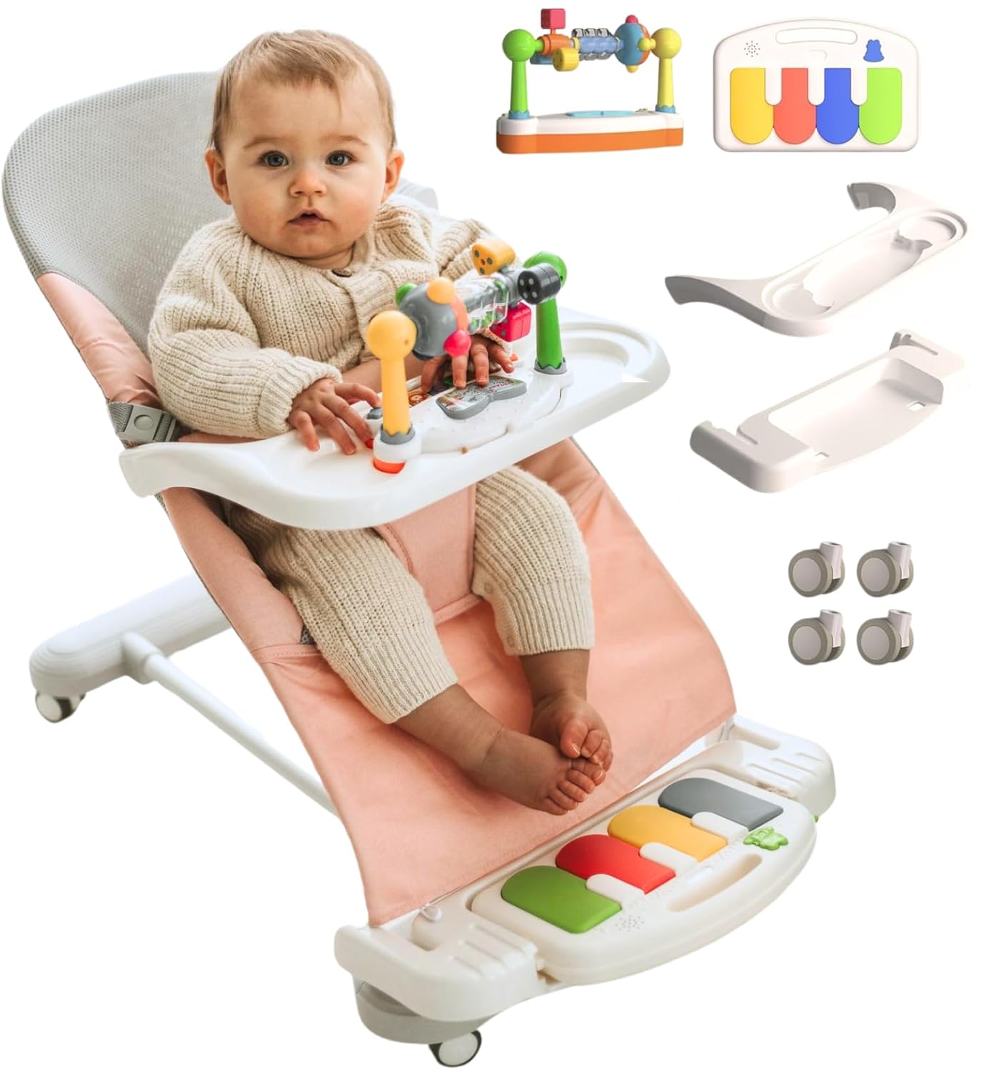 CuddoBaby 4-in-1 Baby Bouncer: Portable and Versatile Seat