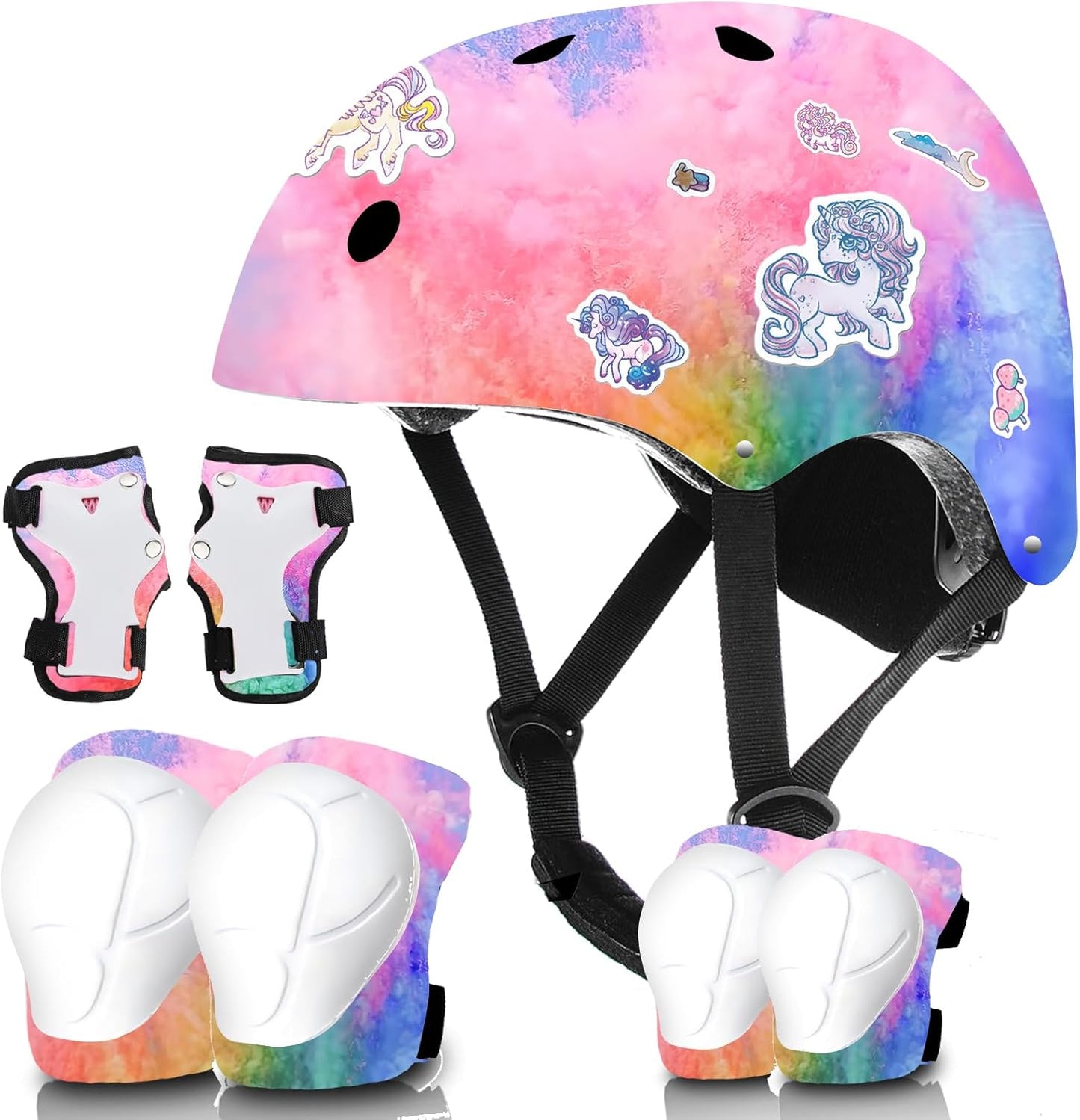 Kids Helmet and Pads Set for Skateboard & Bike Safety Gear
