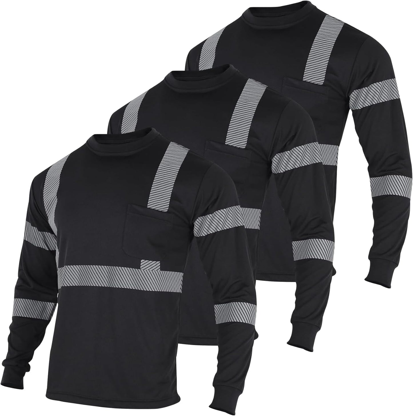VENDACE 3pcs Safety T Shirts for High Visibility Work Use