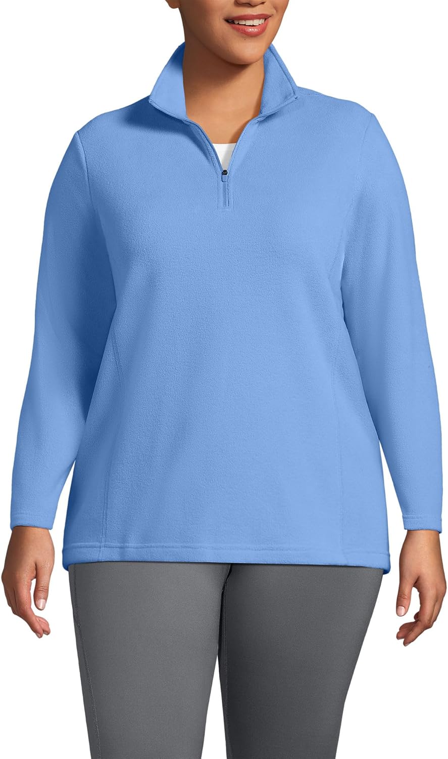 Lands' End Anyweather Fleece Quarter Zip Pullover for Comfort