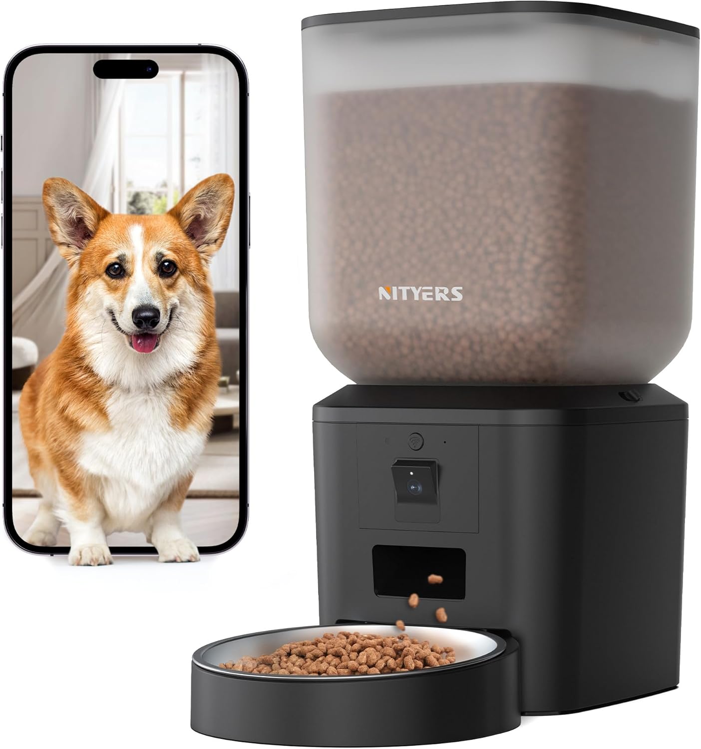Automatic Dog & Cat Feeder with Camera & WiFi for Pets