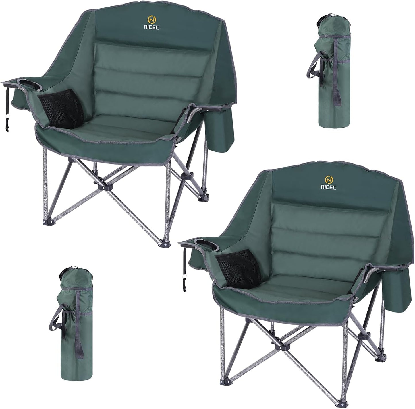 Oversized XL Padded Camping Chair for Ultimate Comfort