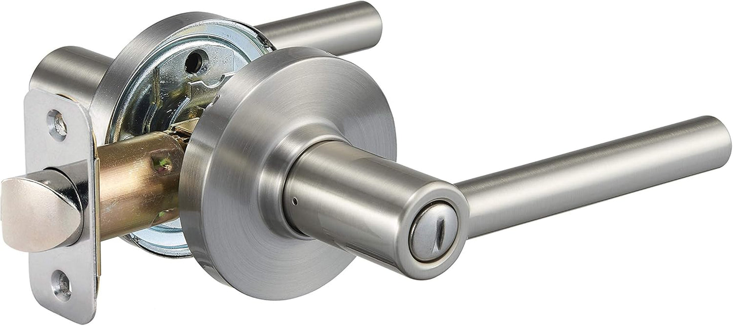 Contemporary Madison Door Lever Privacy Satin Nickel 6-Pack Review