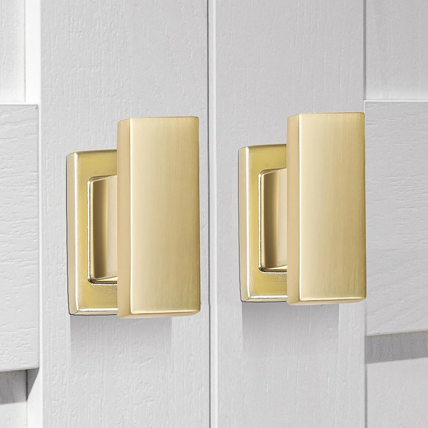 20 Pack Square Brushed Gold Cabinet Knobs for Stylish Decor