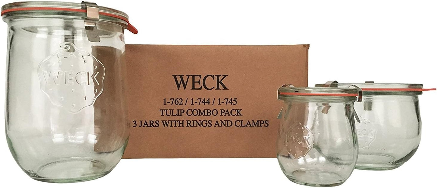 Weck Tulip Jar Combo Pack for Preserving and Storage Needs