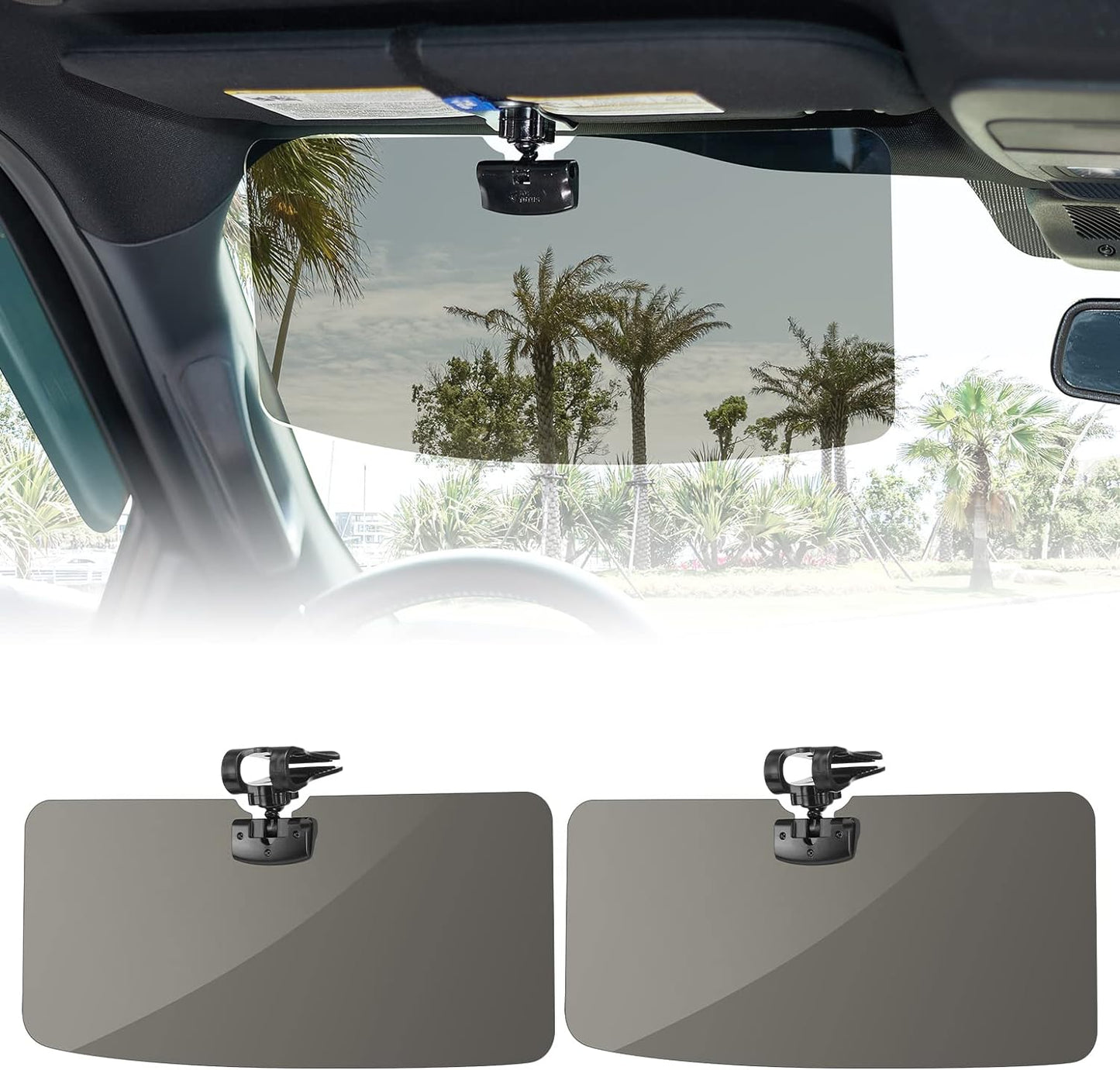 Polarized Sun Visor Extender for Pickup Truck - 2 Pack