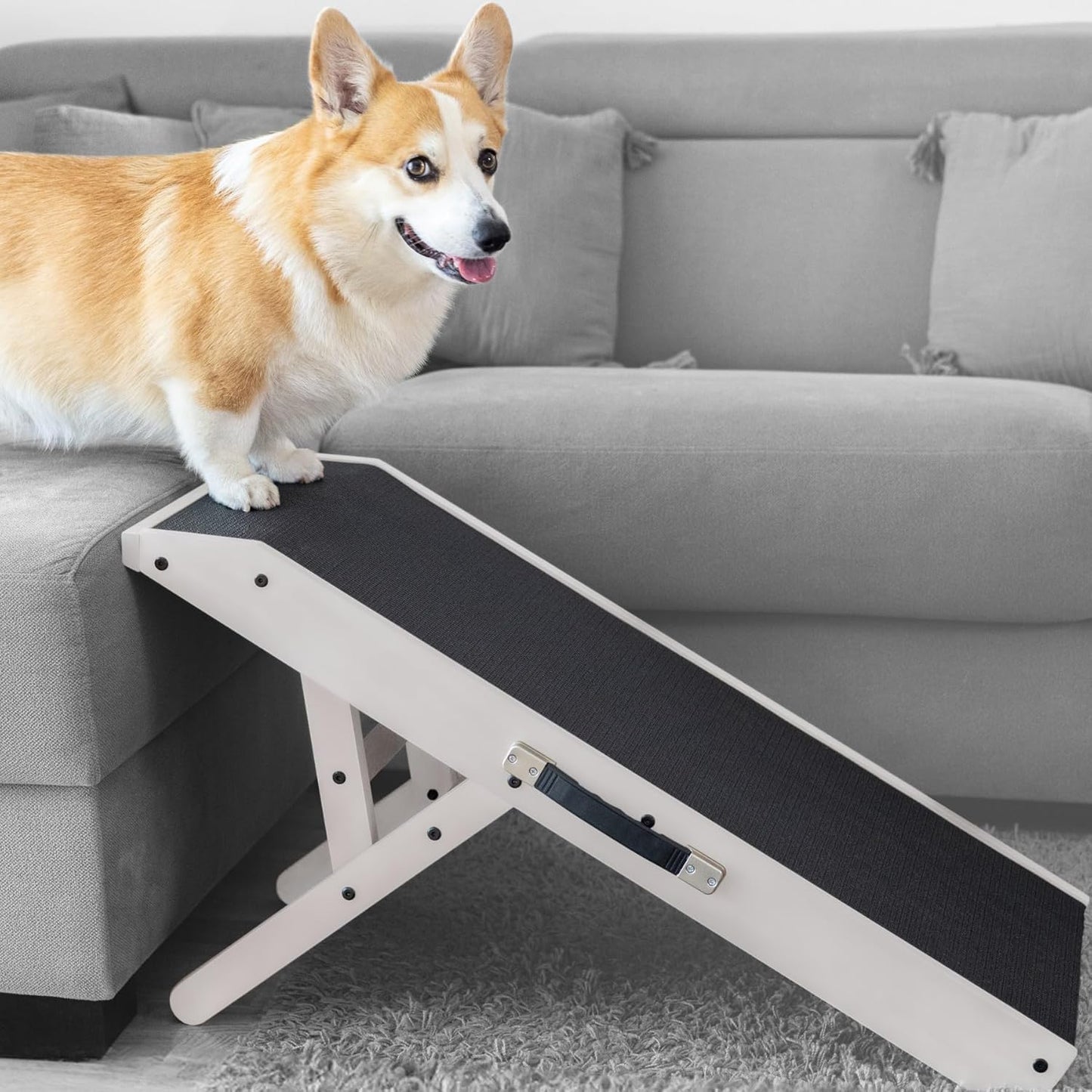 Dog Ramp for Couch Non-Slip Sturdy Build Adjustable Height