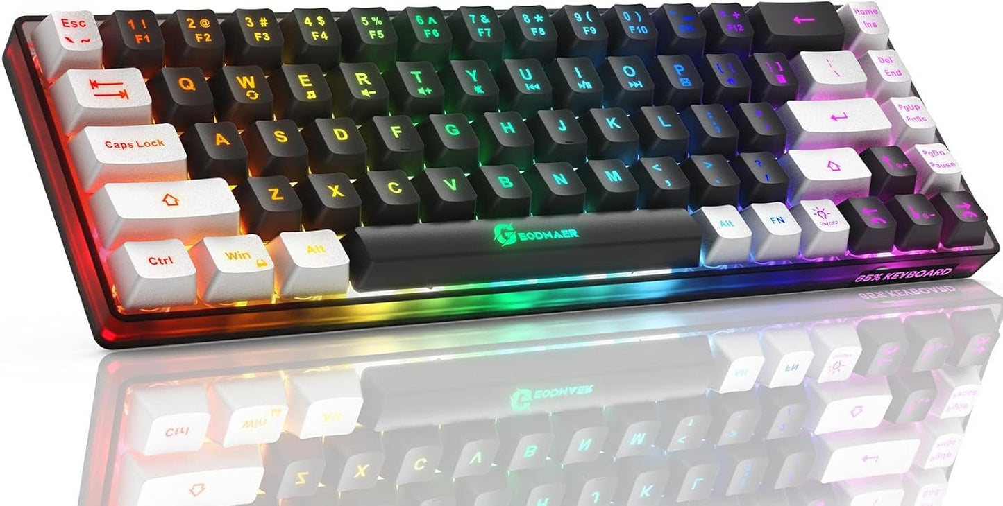 GEODMAER 65% Gaming Keyboard - Anti-Ghosting 68 Keys