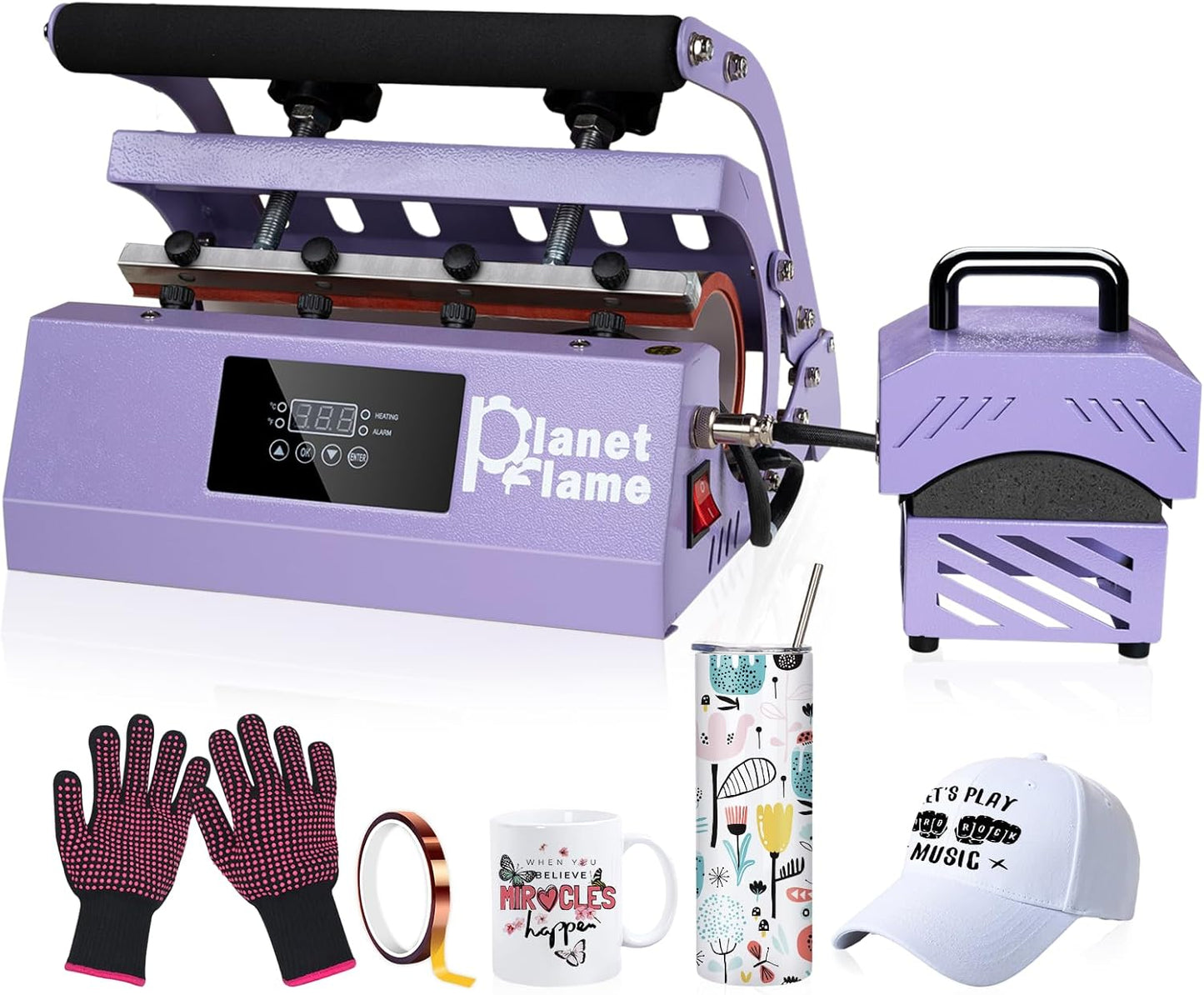 Tumbler and Hat Heat Press Machine for Sublimation Projects