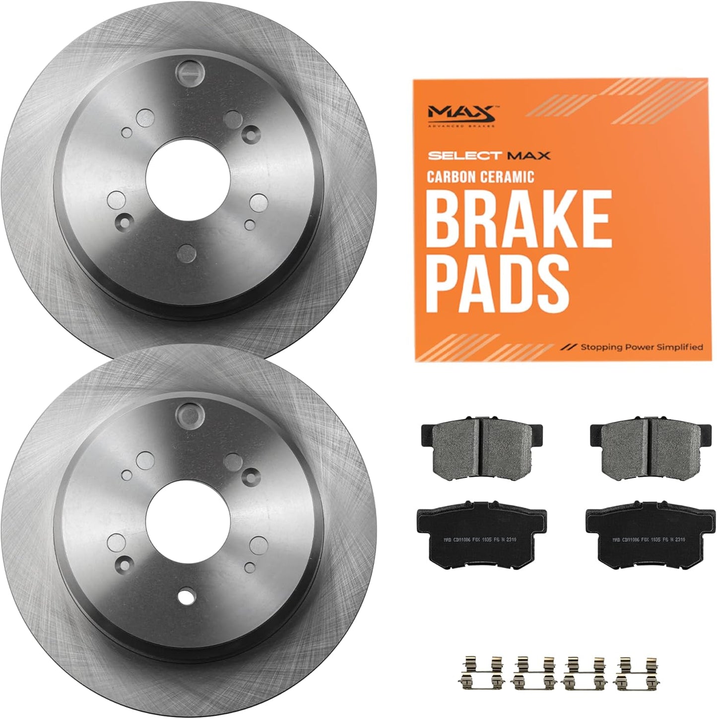 Max Advanced Brakes Rear Brake Kit for Honda CR-V and Acura RDX